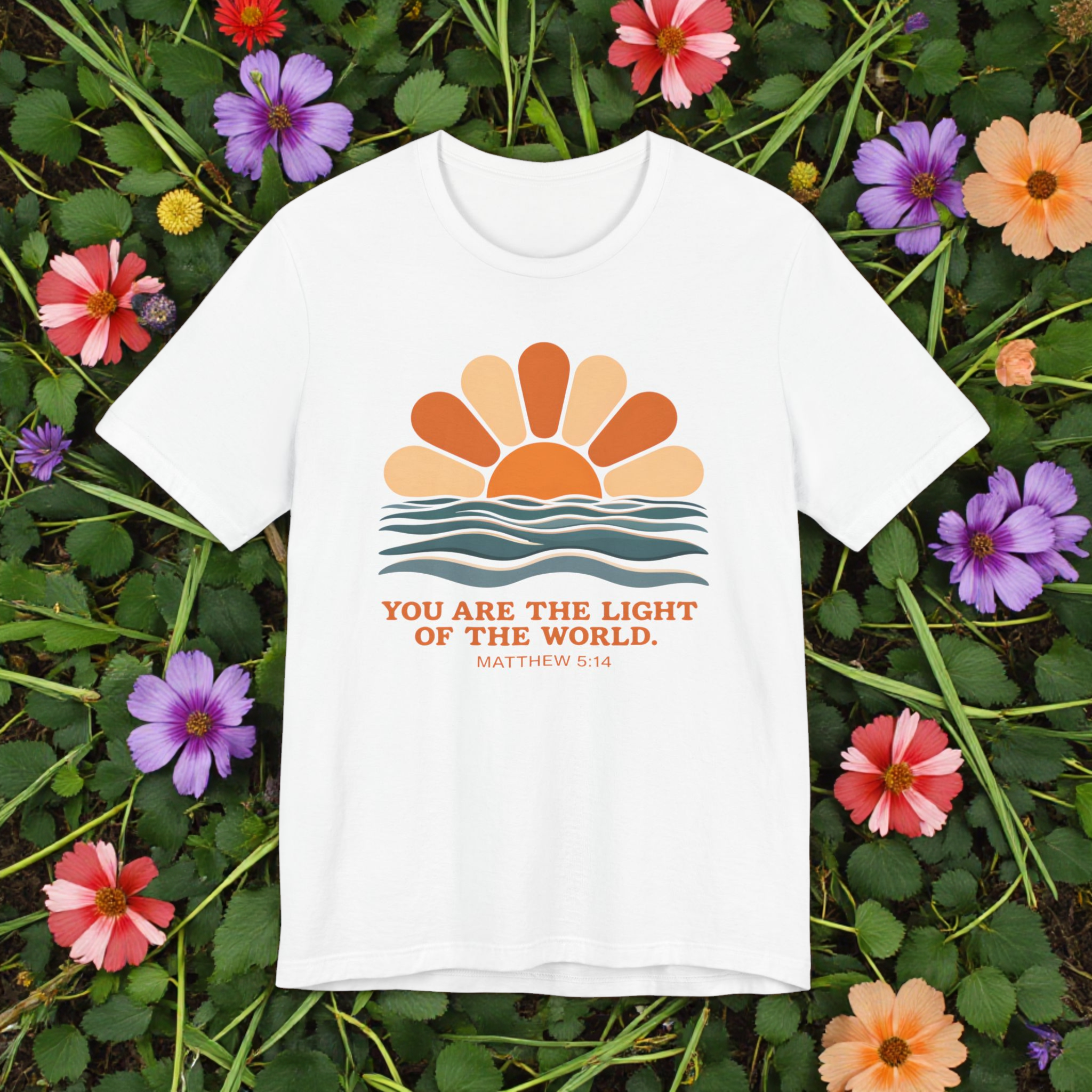 You Are the Light of the World T-Shirt — Inspirational Christian Sun Graphic Tee product thumbnail image You Are the Light of the World T-Shirt — Inspirational Christian Sun Graphic Tee product thumbnail image
