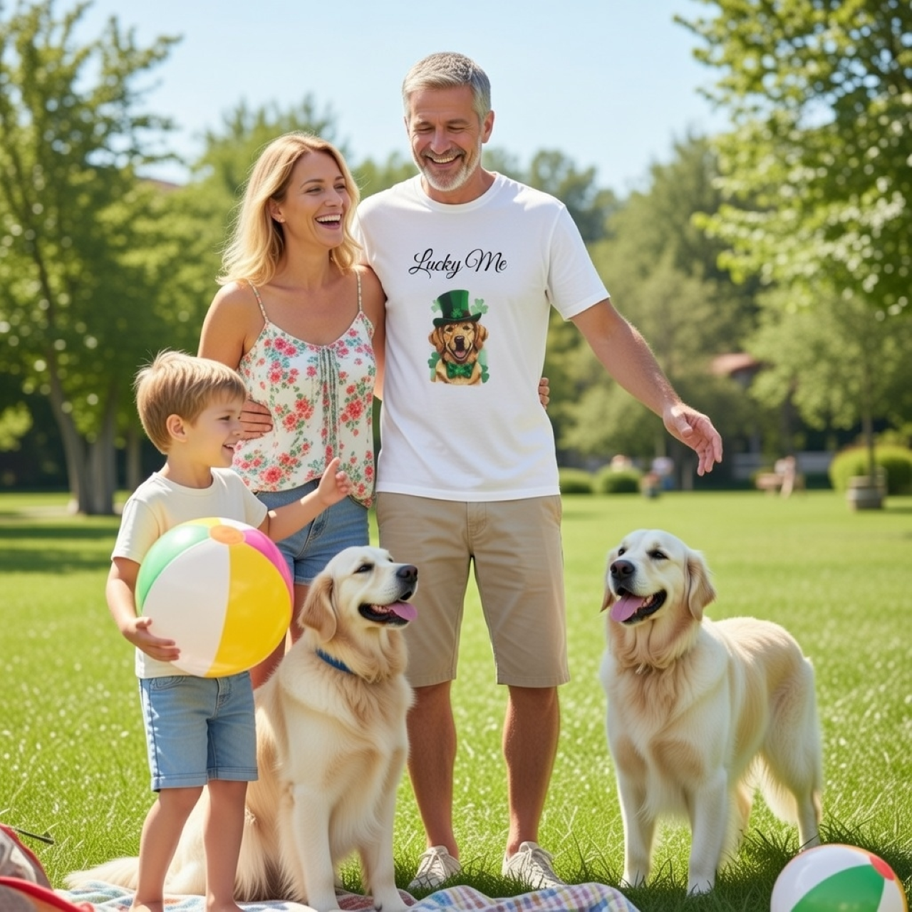 Lucky Me Golden Retriever St. Patrick’s Day Shirt – Funny Dog Graphic Heavyweight Tee product thumbnail image Lucky Me Golden Retriever St. Patrick’s Day Shirt – Funny Dog Graphic Heavyweight Tee product thumbnail image