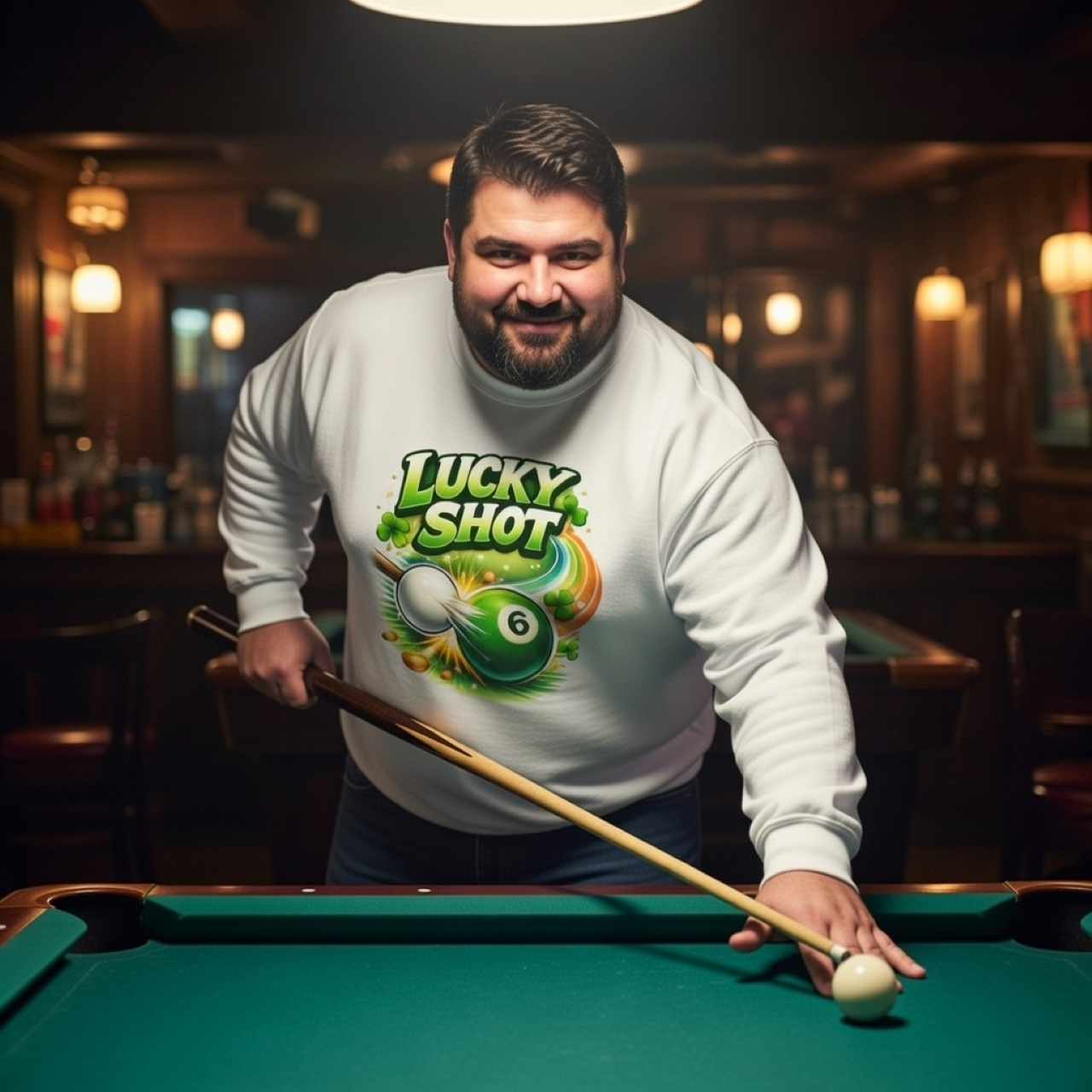 Lucky Shot Sweatshirt – Retro Billiards Crewneck product thumbnail image