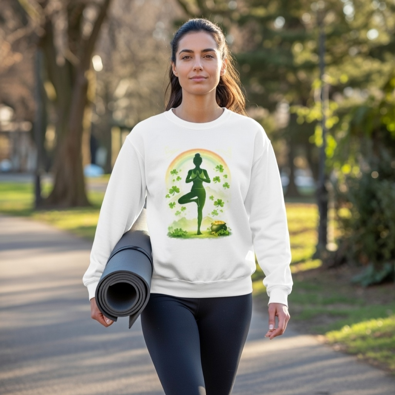 Lucky Flow Sweatshirt – St. Patrick’s Day Yoga Sweatshirt product thumbnail image