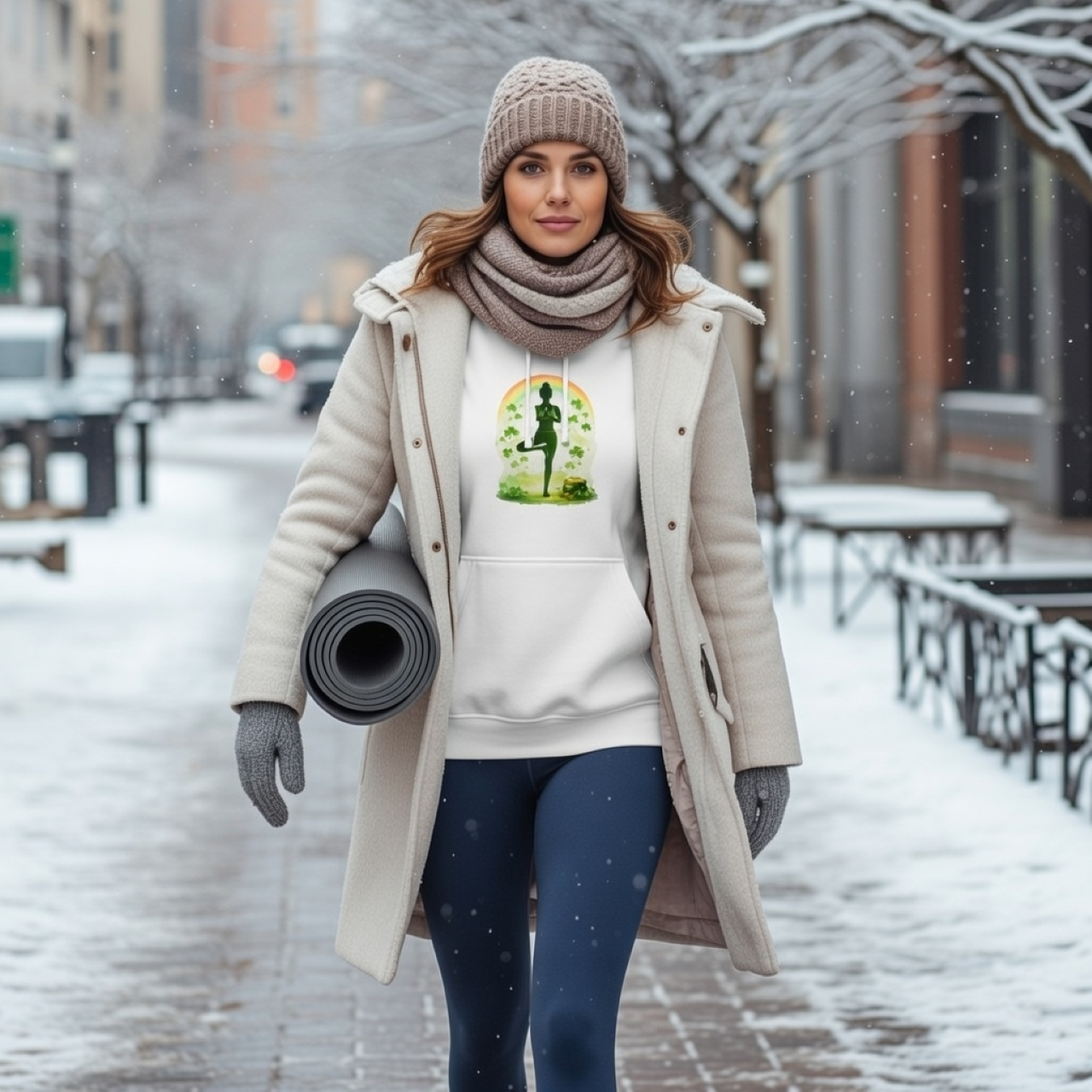Lucky Flow Hoodie – Adidas Yoga Hoodie | St. Patrick’s Day Calm Layer product thumbnail image