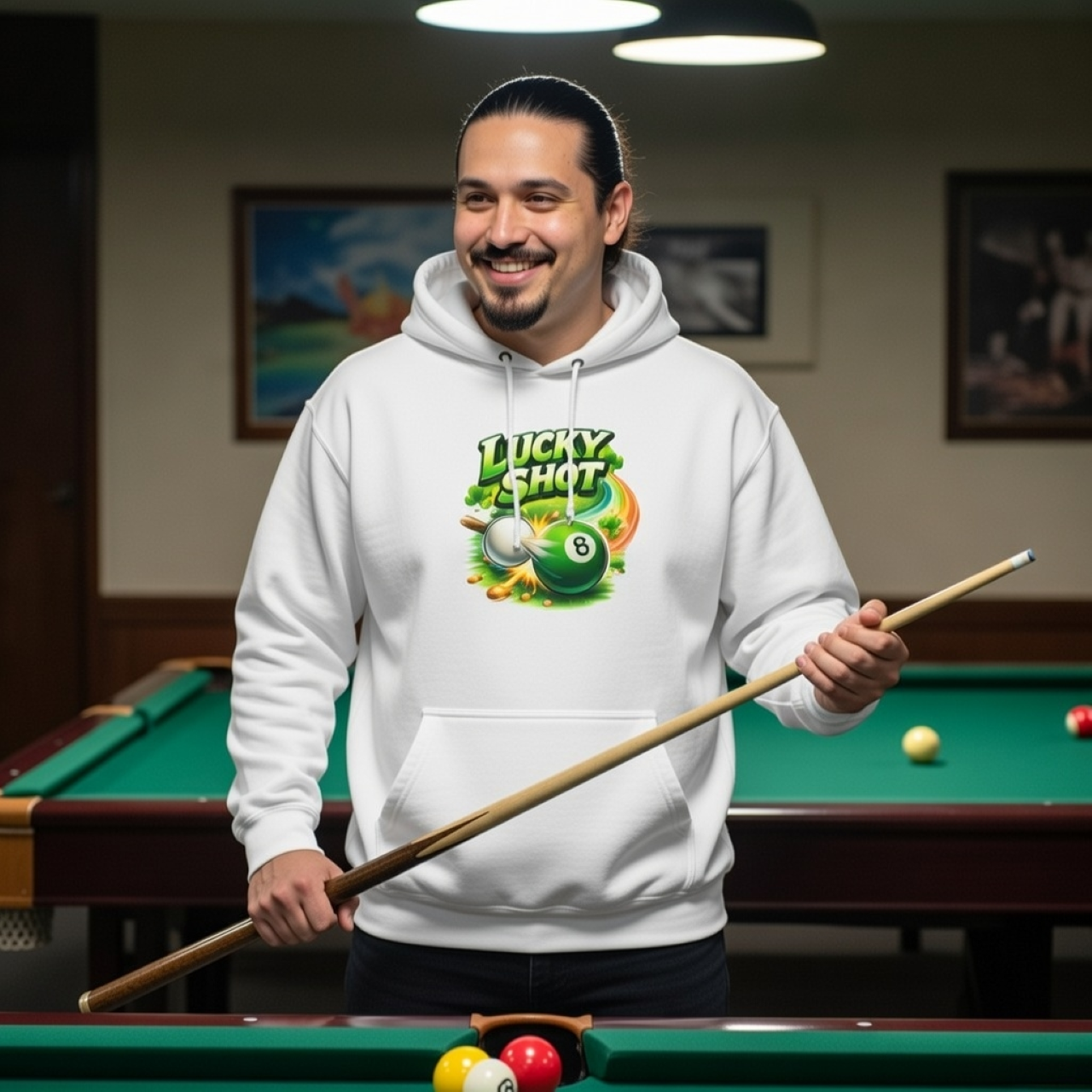 Lucky Shot Hoodie – Retro Pool Hall Hoodie product thumbnail image
