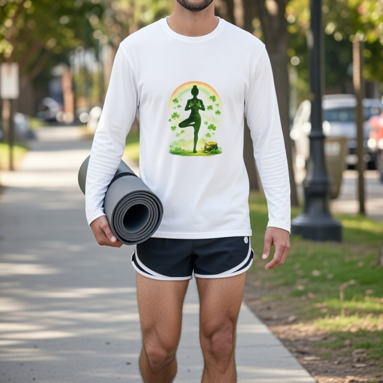 Lucky Flow Yoga Long Sleeve – St. Patrick’s Day Yoga Shirt