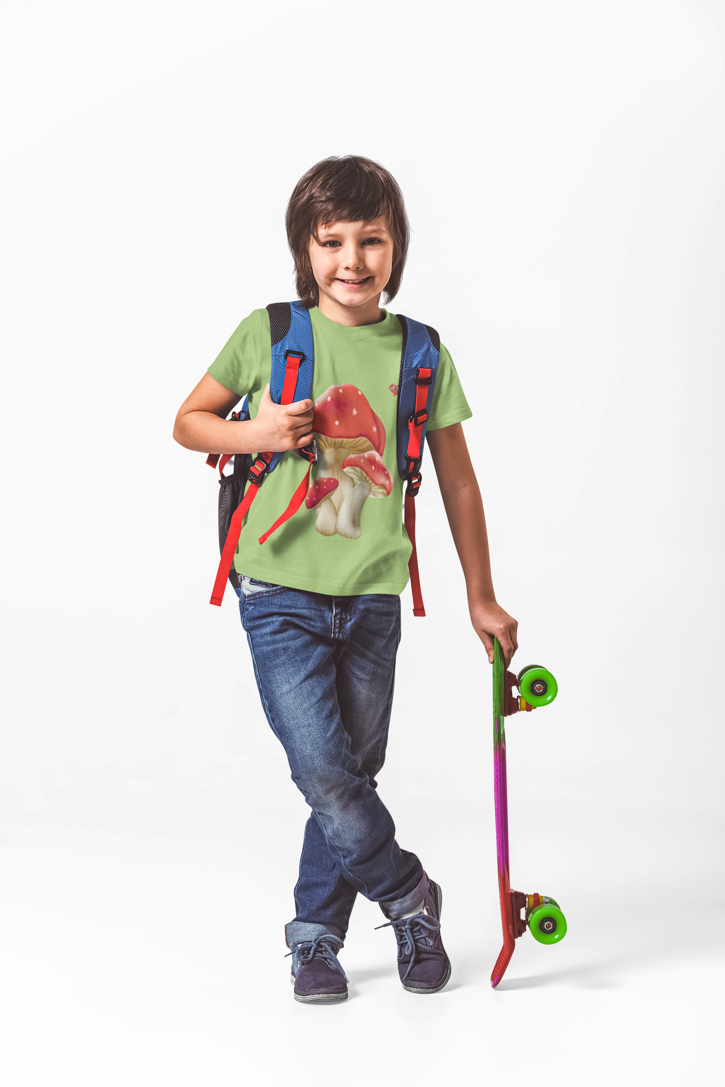 Kids Mushroom Tee — Cute Red Toadstool Graphic Shirt product thumbnail image