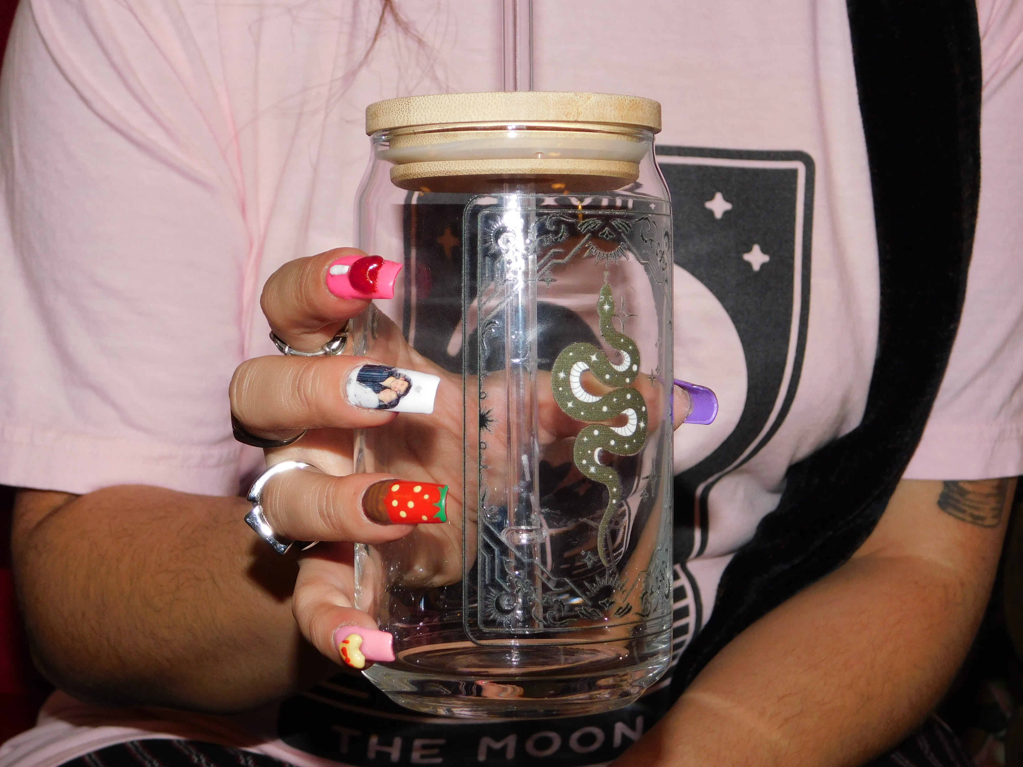 Snake Tarot Design Sipper Glass product thumbnail image Snake Tarot Design Sipper Glass product thumbnail image