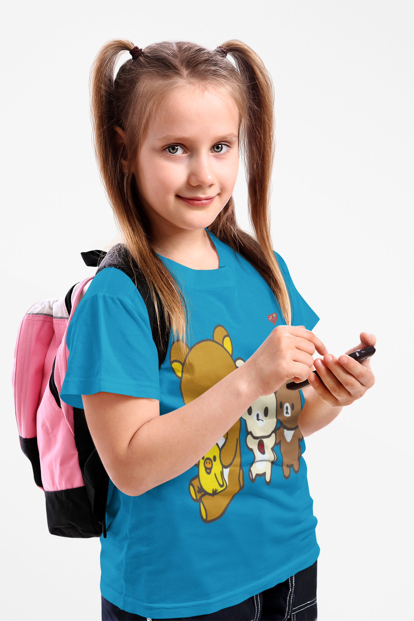 Kids Tee — Cute Rilakkuma Family Bears Graphic (Heart) product thumbnail image Kids Tee — Cute Rilakkuma Family Bears Graphic (Heart) product thumbnail image