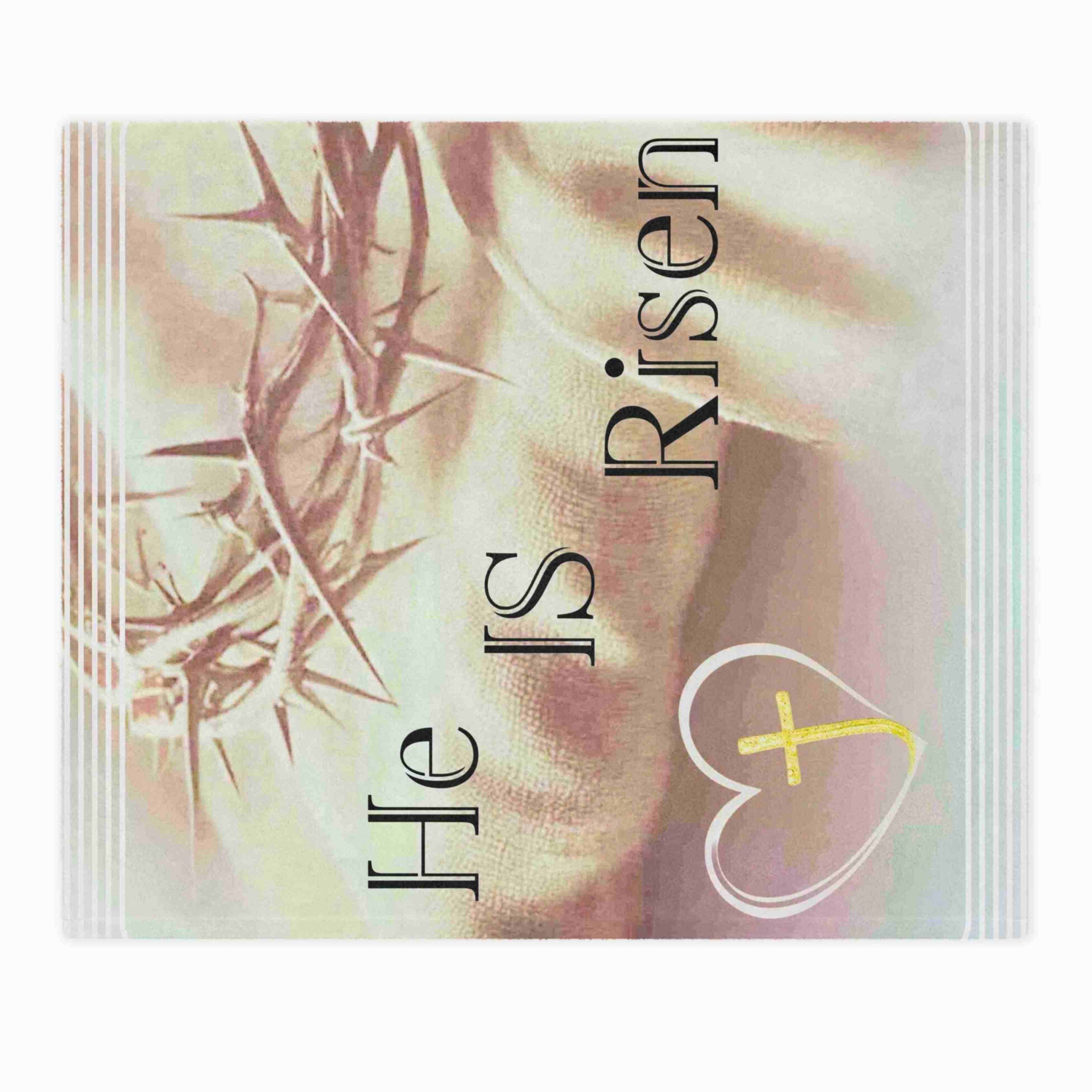 Minky Blanket "HE IS RISEN" Easter, Birthday, Baptism, or Just Because Gift product thumbnail image