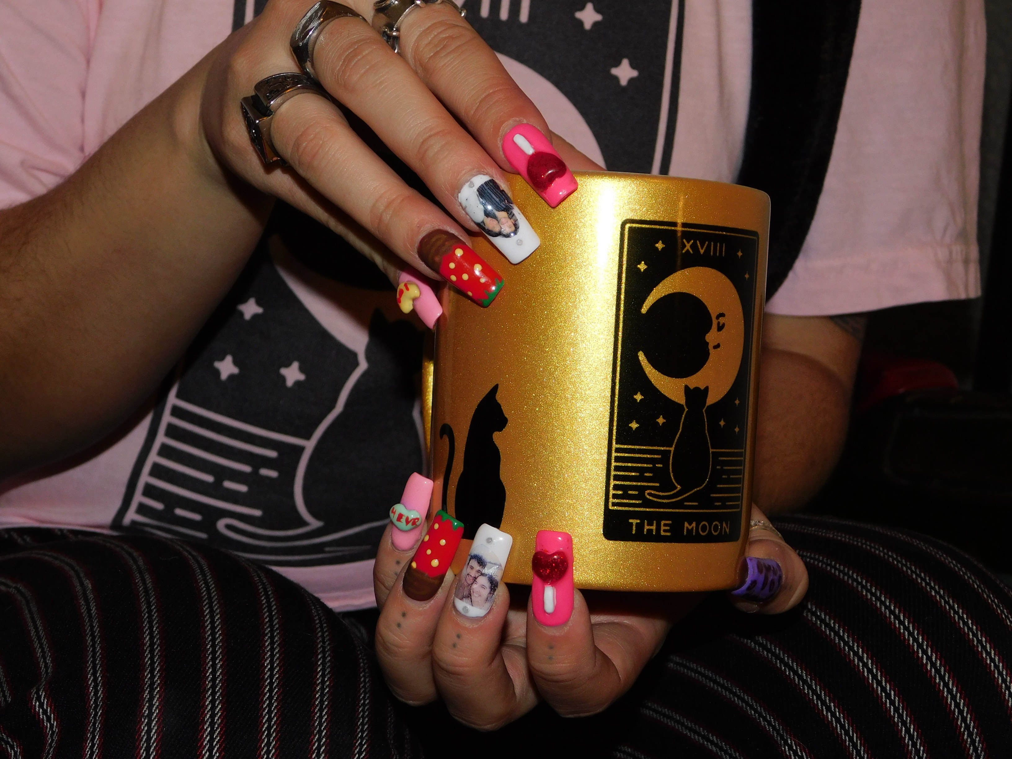 Moon Tarot Cat Metallic Mug - Gold Design product thumbnail image