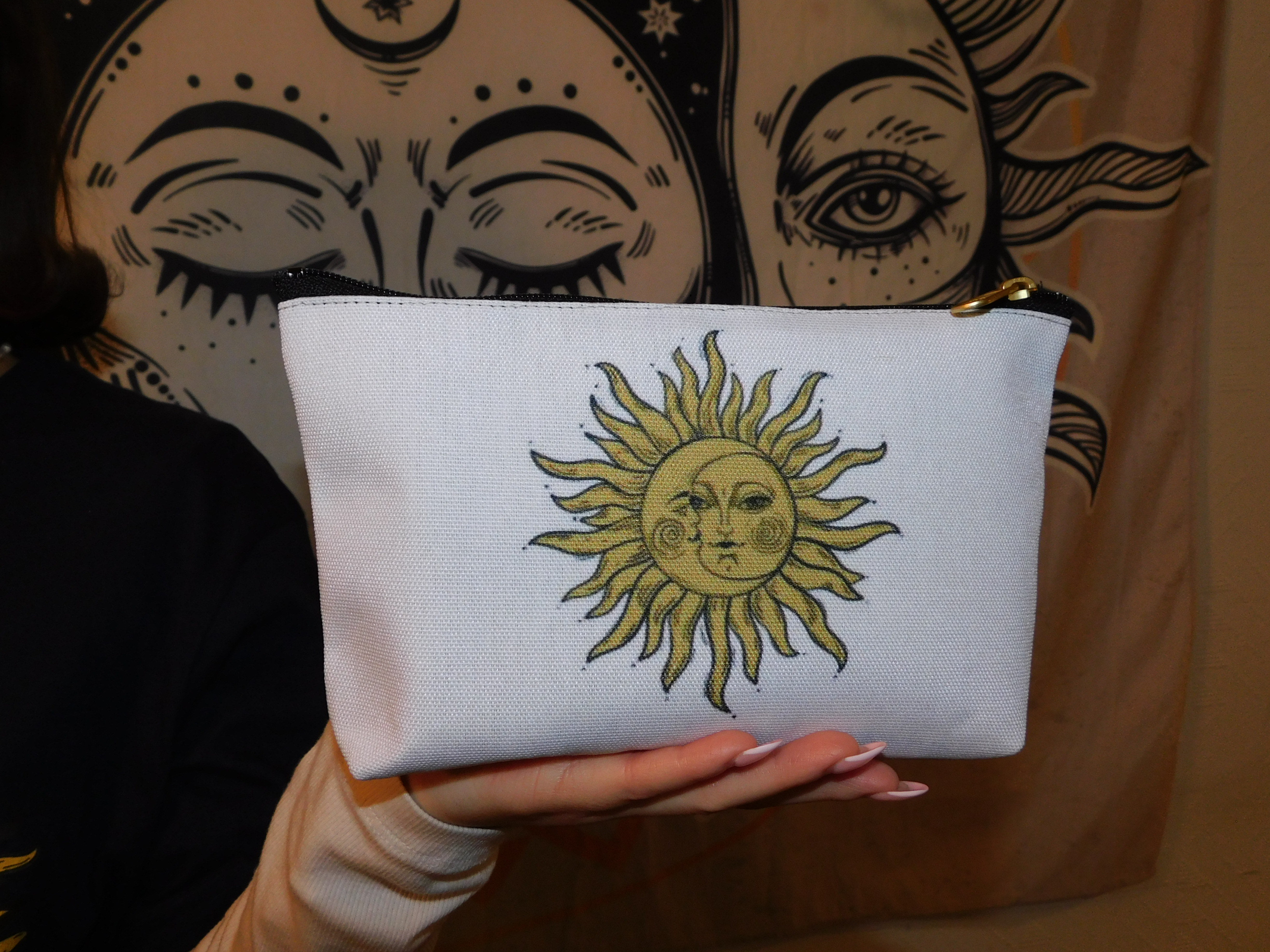 Sun and Moon Tarot Accessory Pouch - Tarot-themed Organizer product thumbnail image