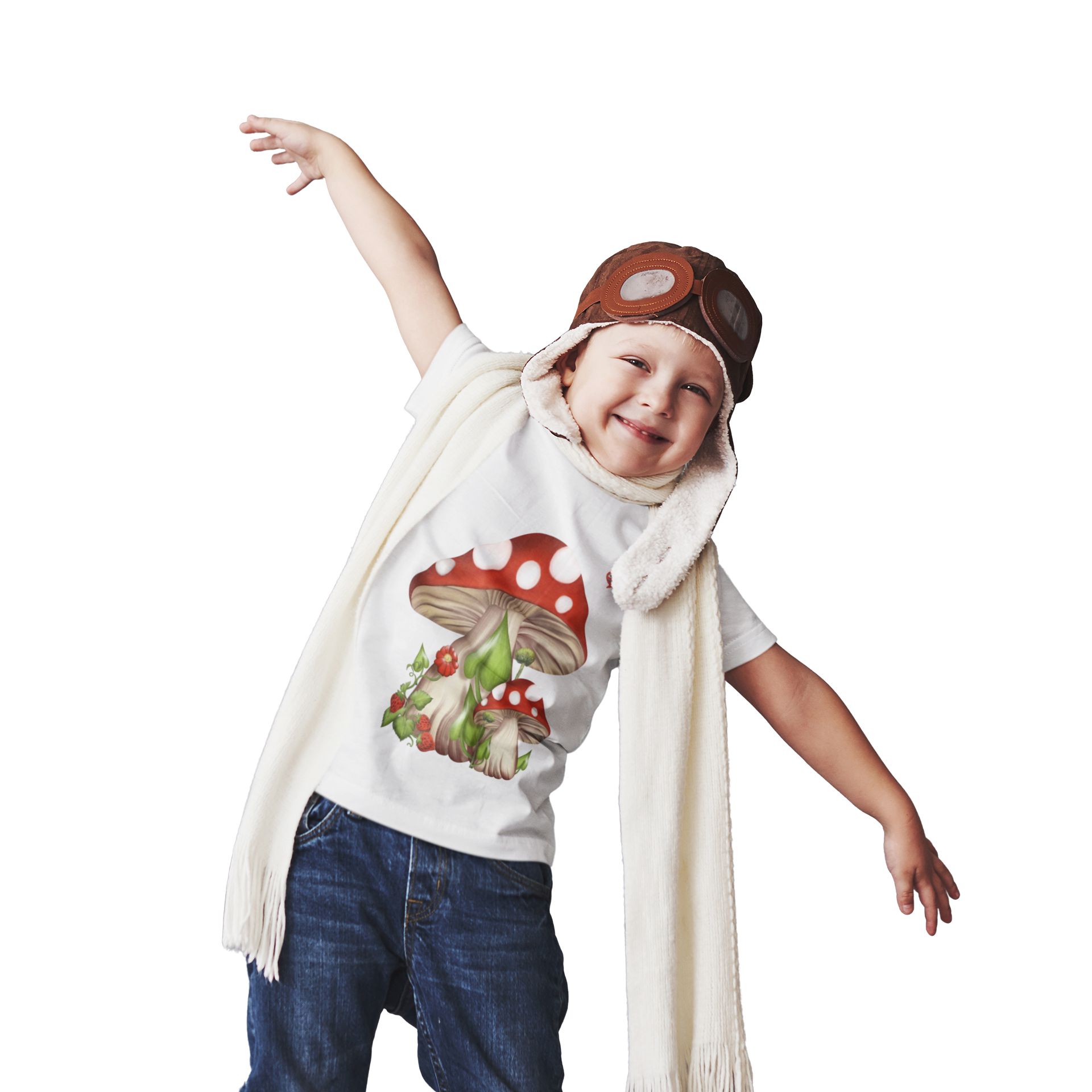 Kids Mushroom Tee — Cute Red Toadstool Graphic Shirt product thumbnail image