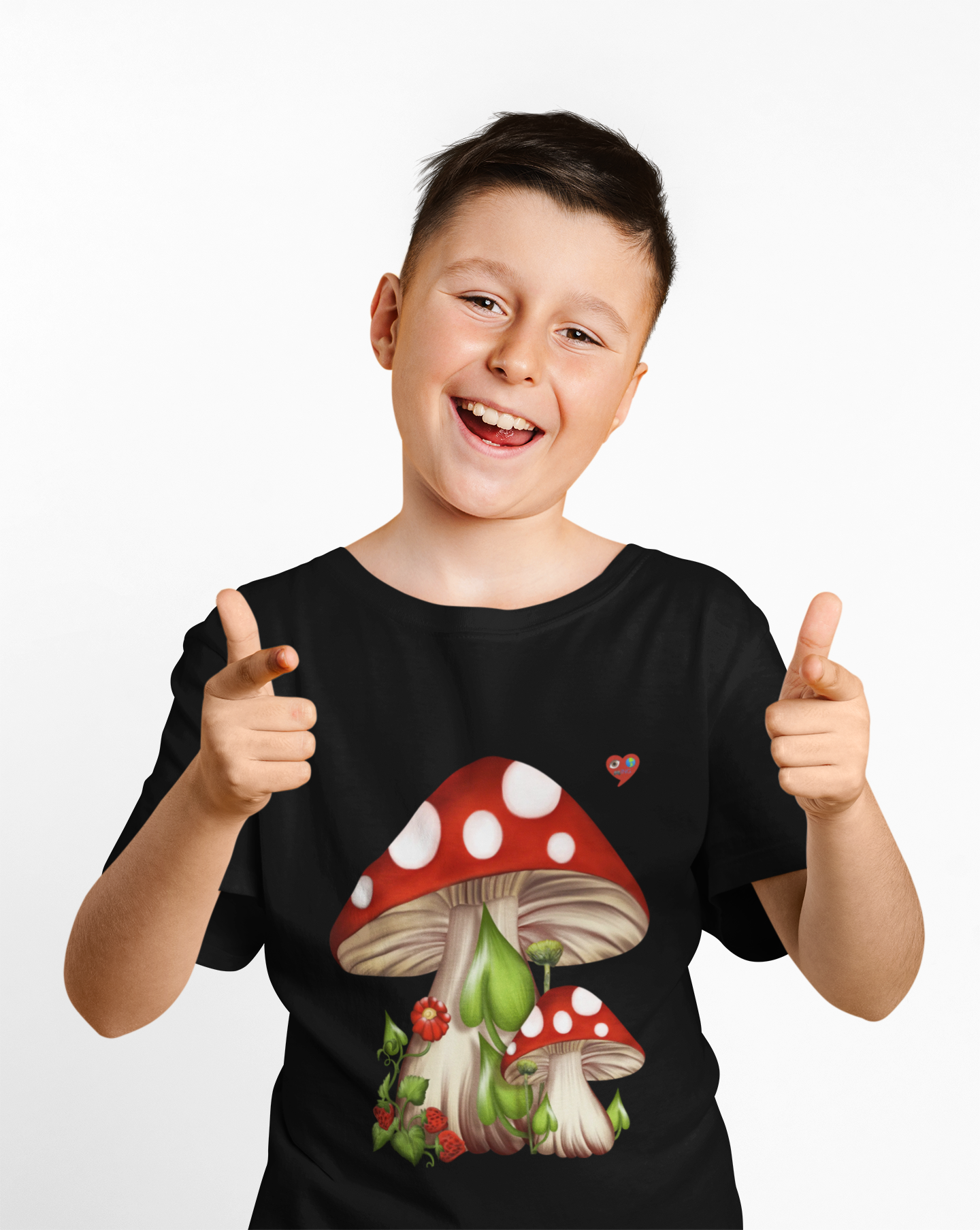 Kids Mushroom Tee — Cute Red Toadstool Graphic Shirt product thumbnail image Kids Mushroom Tee — Cute Red Toadstool Graphic Shirt product thumbnail image