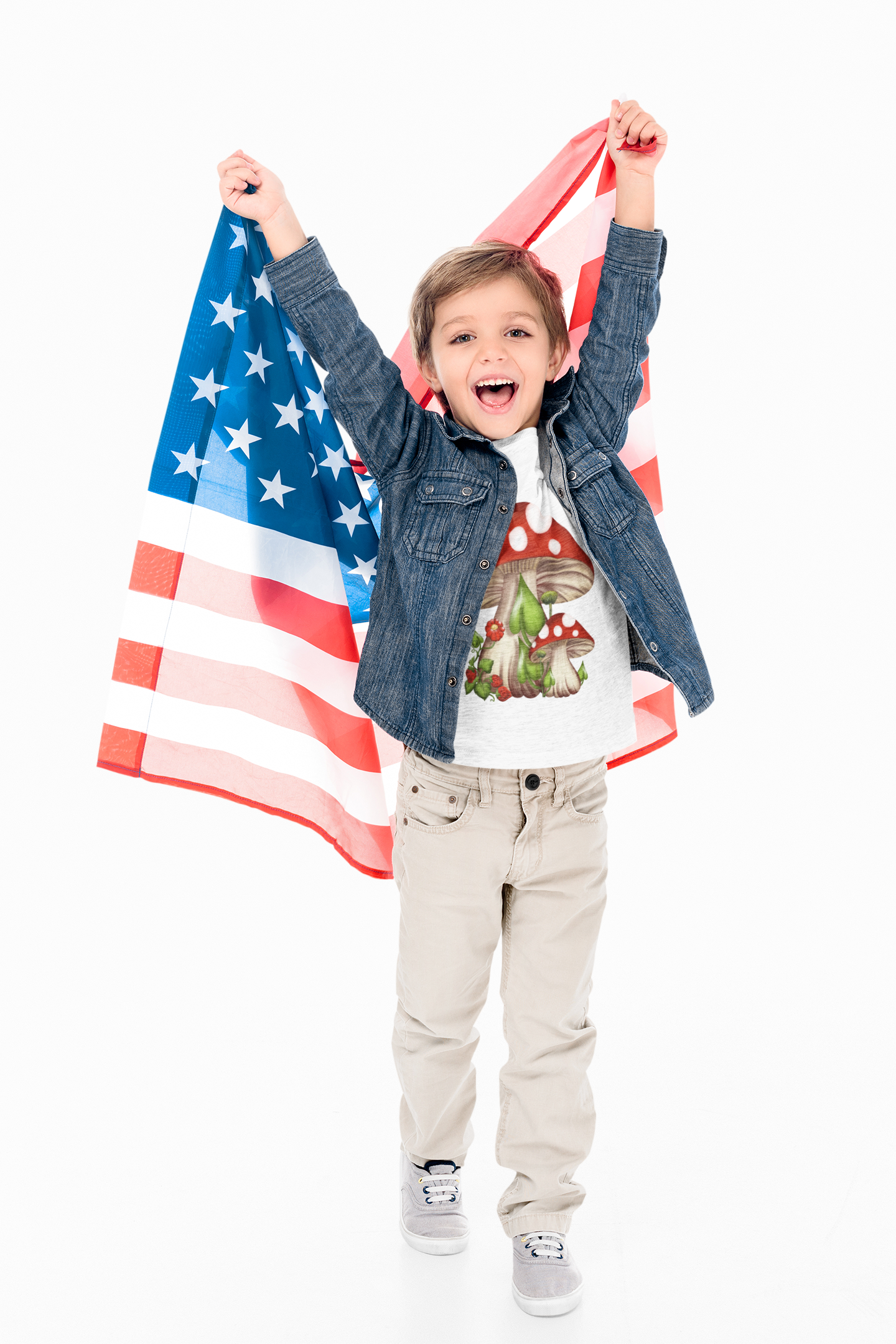 Kids Mushroom Tee — Cute Red Toadstool Graphic Shirt product thumbnail image