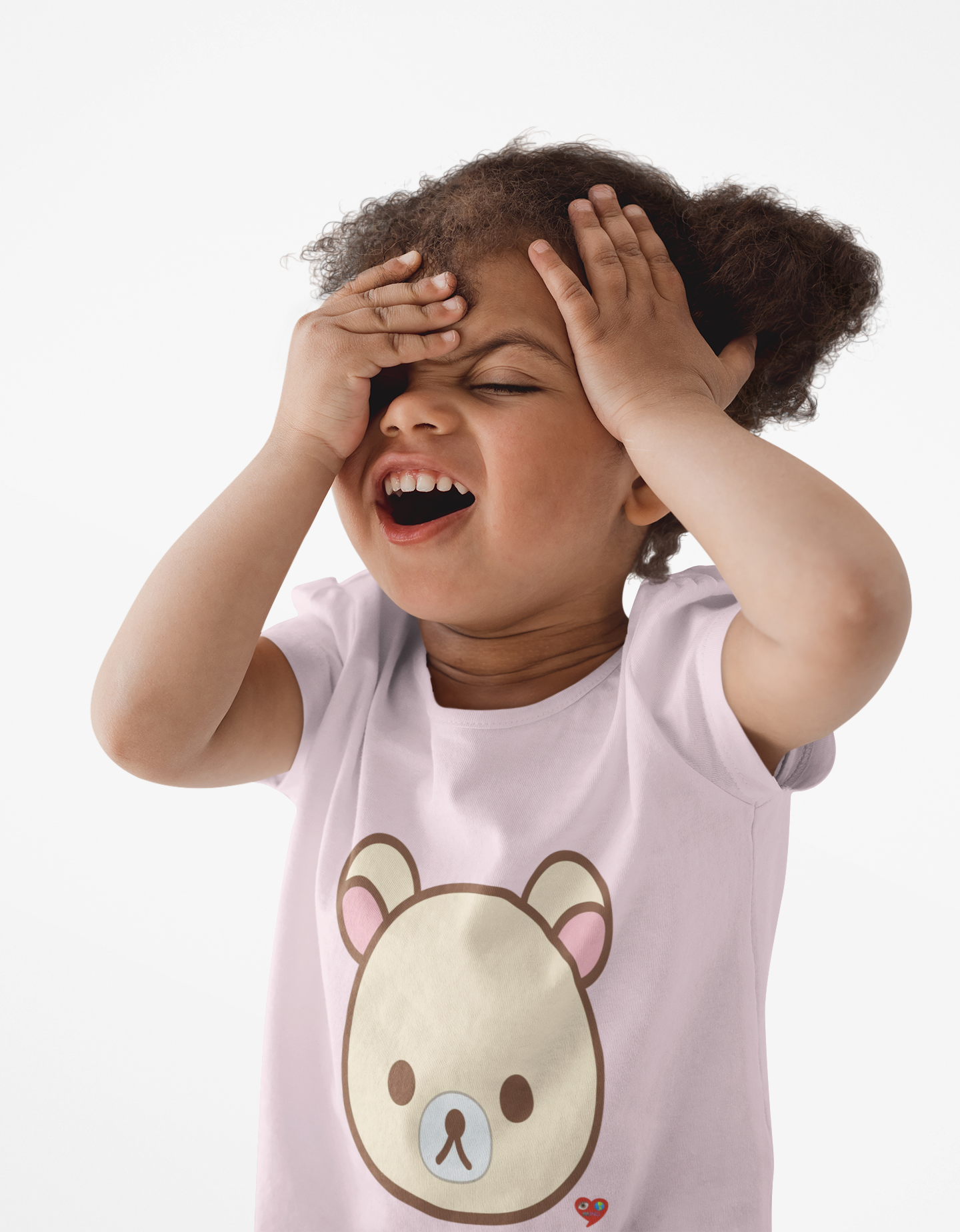 Kids Bear Face Tee — Cute Kawaii Bear Head with Tiny Heart product thumbnail image Kids Bear Face Tee — Cute Kawaii Bear Head with Tiny Heart product thumbnail image