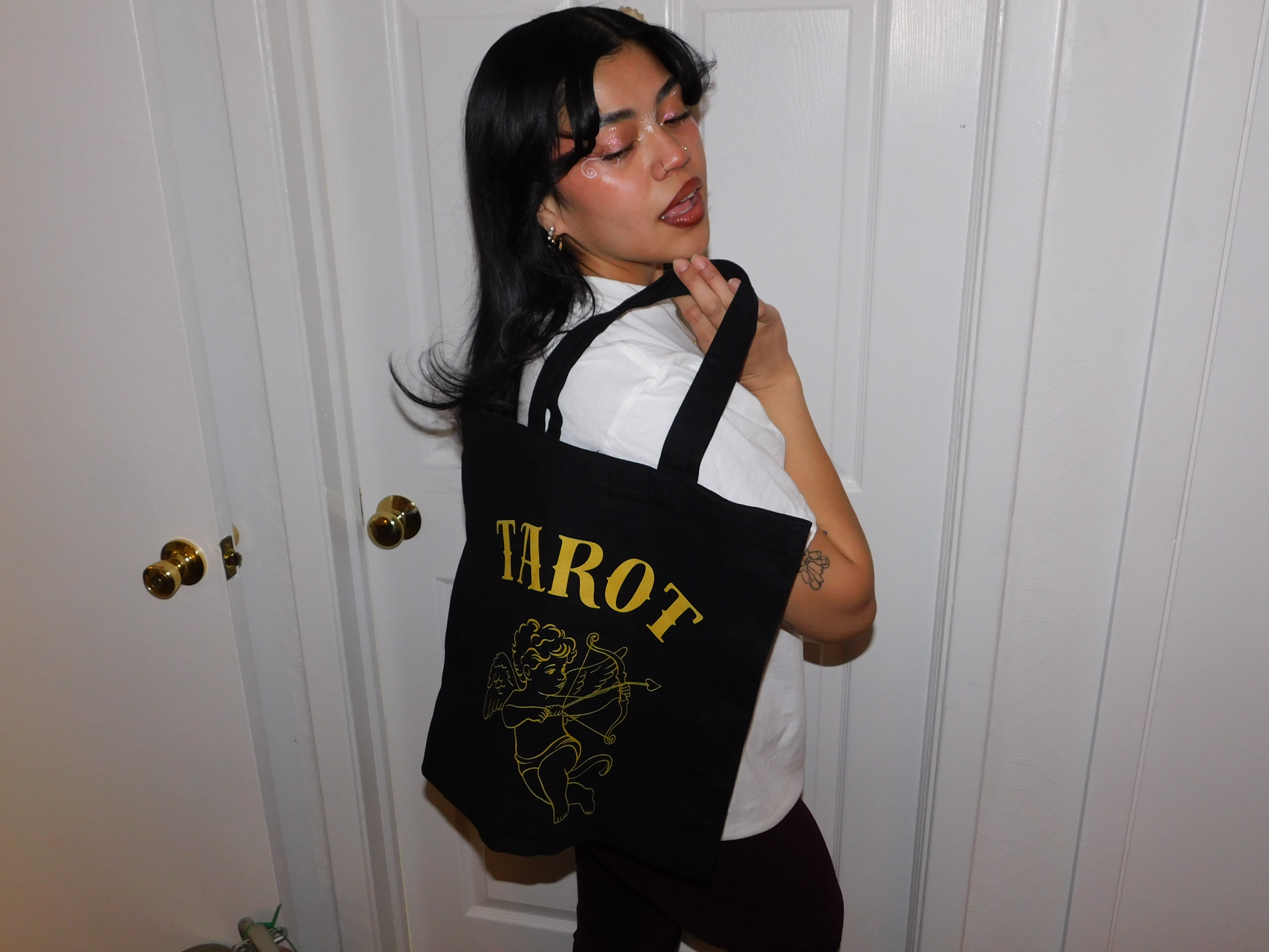 Angel Tarot With Izzy Tote Bag  product thumbnail image