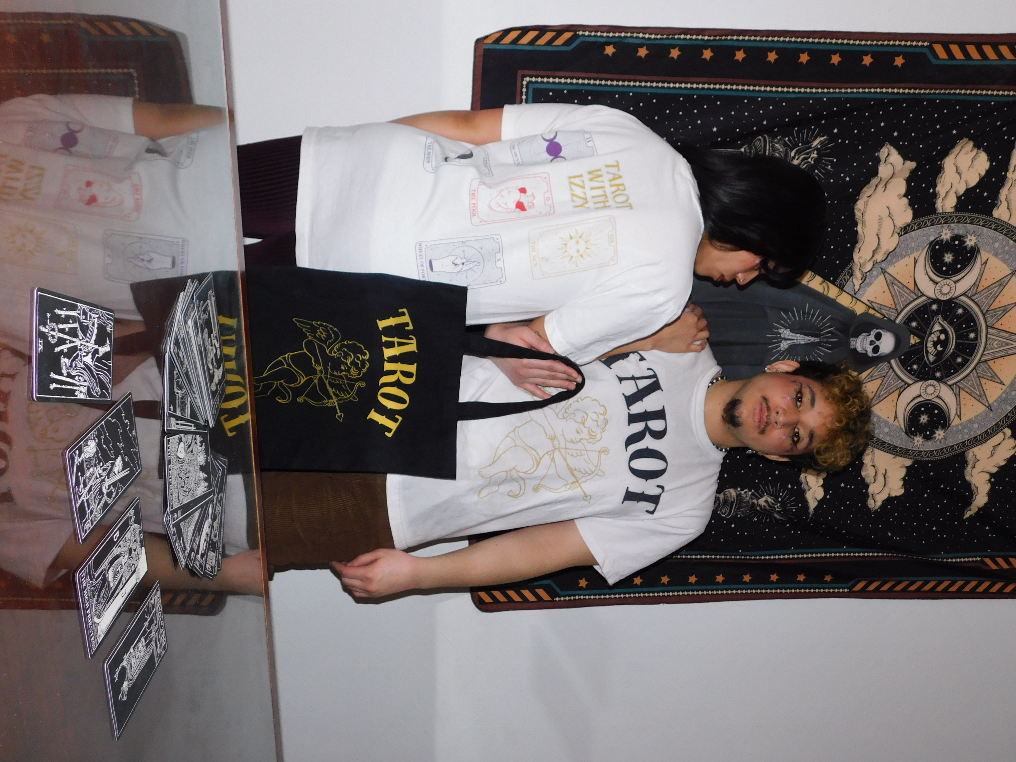 Angel Tarot With Izzy Tote Bag product thumbnail image Angel Tarot With Izzy Tote Bag product thumbnail image