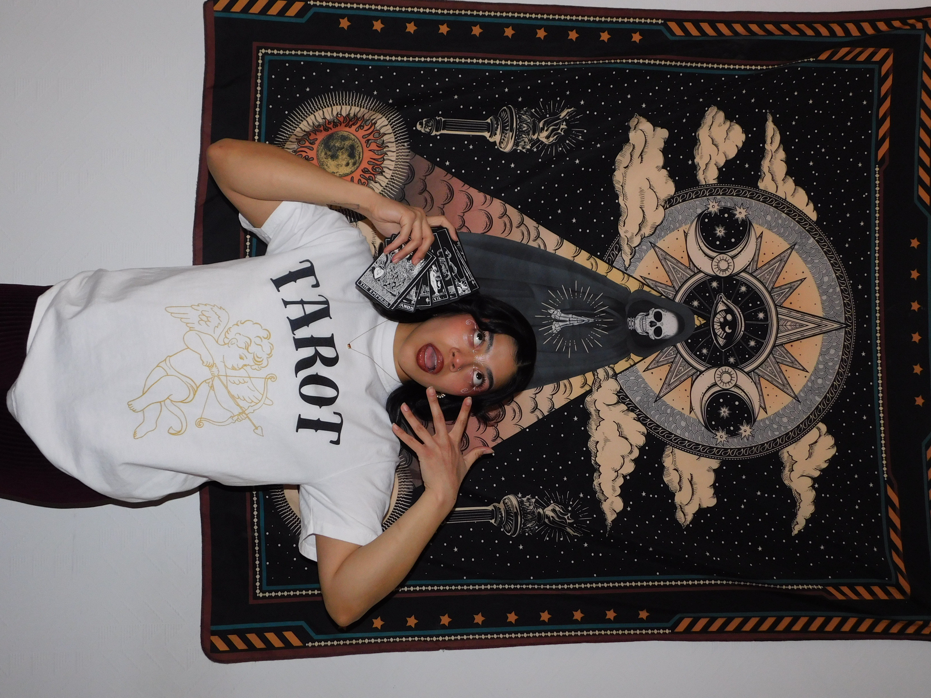 Angel Tarot with Izzy T-Shirt product thumbnail image Angel Tarot with Izzy T-Shirt product thumbnail image