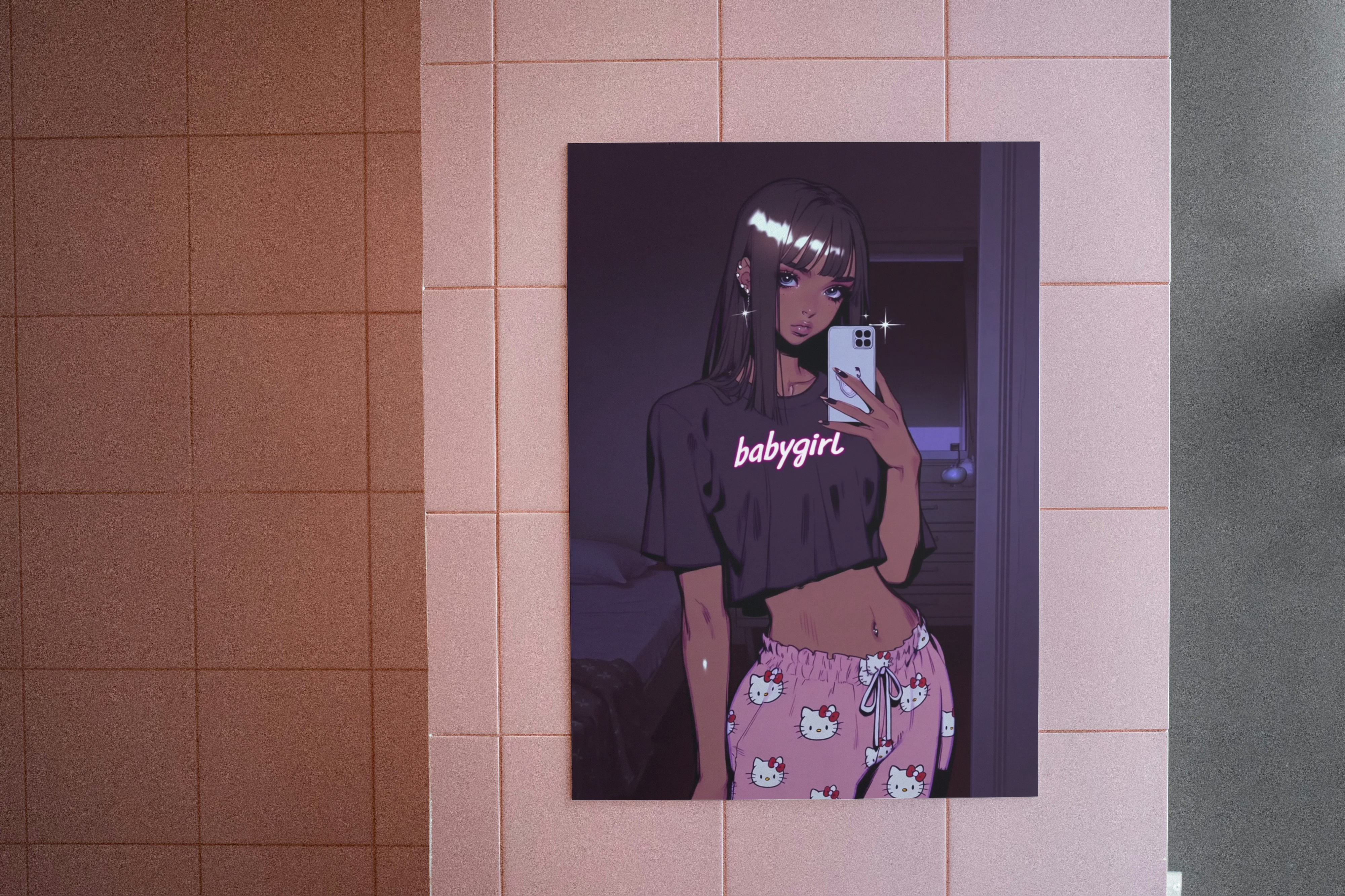 Matte Poster — 'babygirl' Anime Selfie Wall Art (Vertical) product thumbnail image Matte Poster — 'babygirl' Anime Selfie Wall Art (Vertical) product thumbnail image