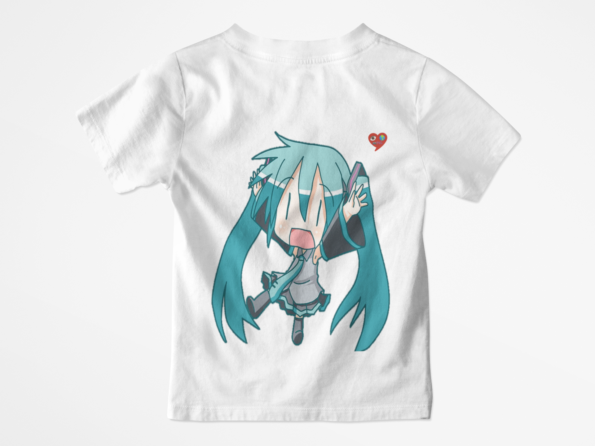 Kids Anime Character Tee — Cute Chibi Blue-Haired Girl with Heart product thumbnail image Kids Anime Character Tee — Cute Chibi Blue-Haired Girl with Heart product thumbnail image