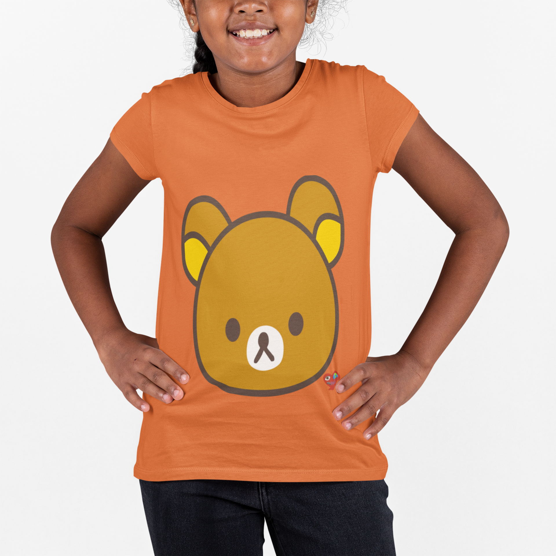 Kids Tee — Cute Bear Face Graphic Shirt product thumbnail image