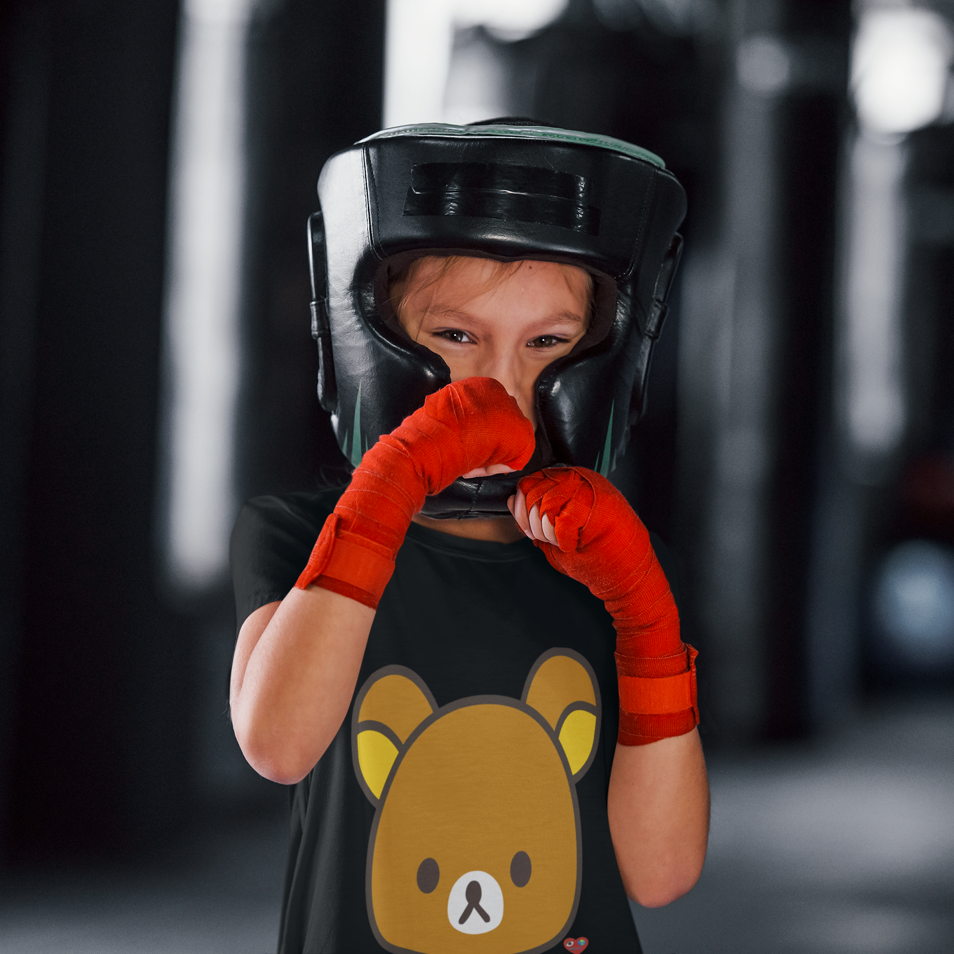 Kids Tee — Cute Bear Face Graphic Shirt product thumbnail image