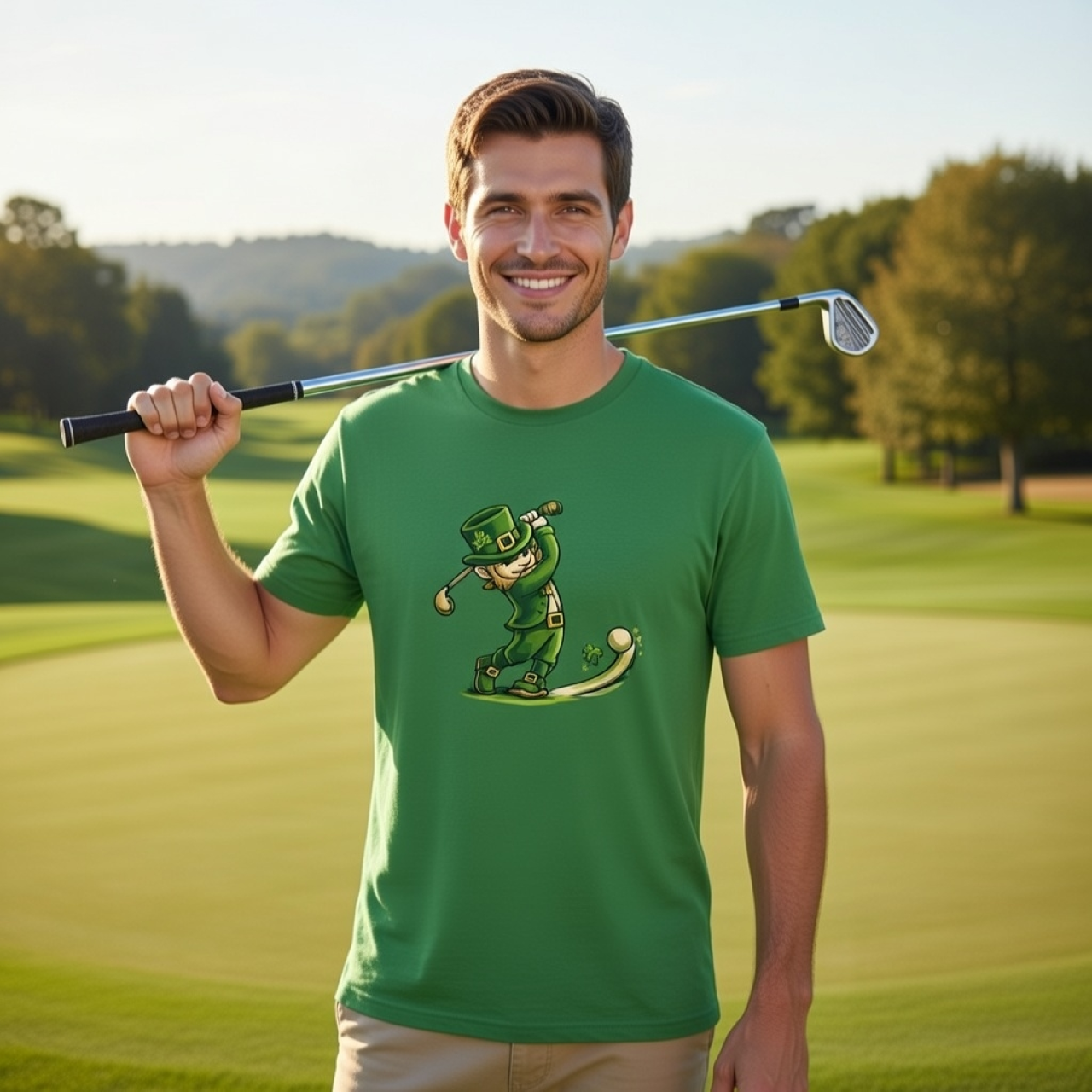 Lucky Golf Shirt | St. Patrick’s Day Tee for Golfers product thumbnail image