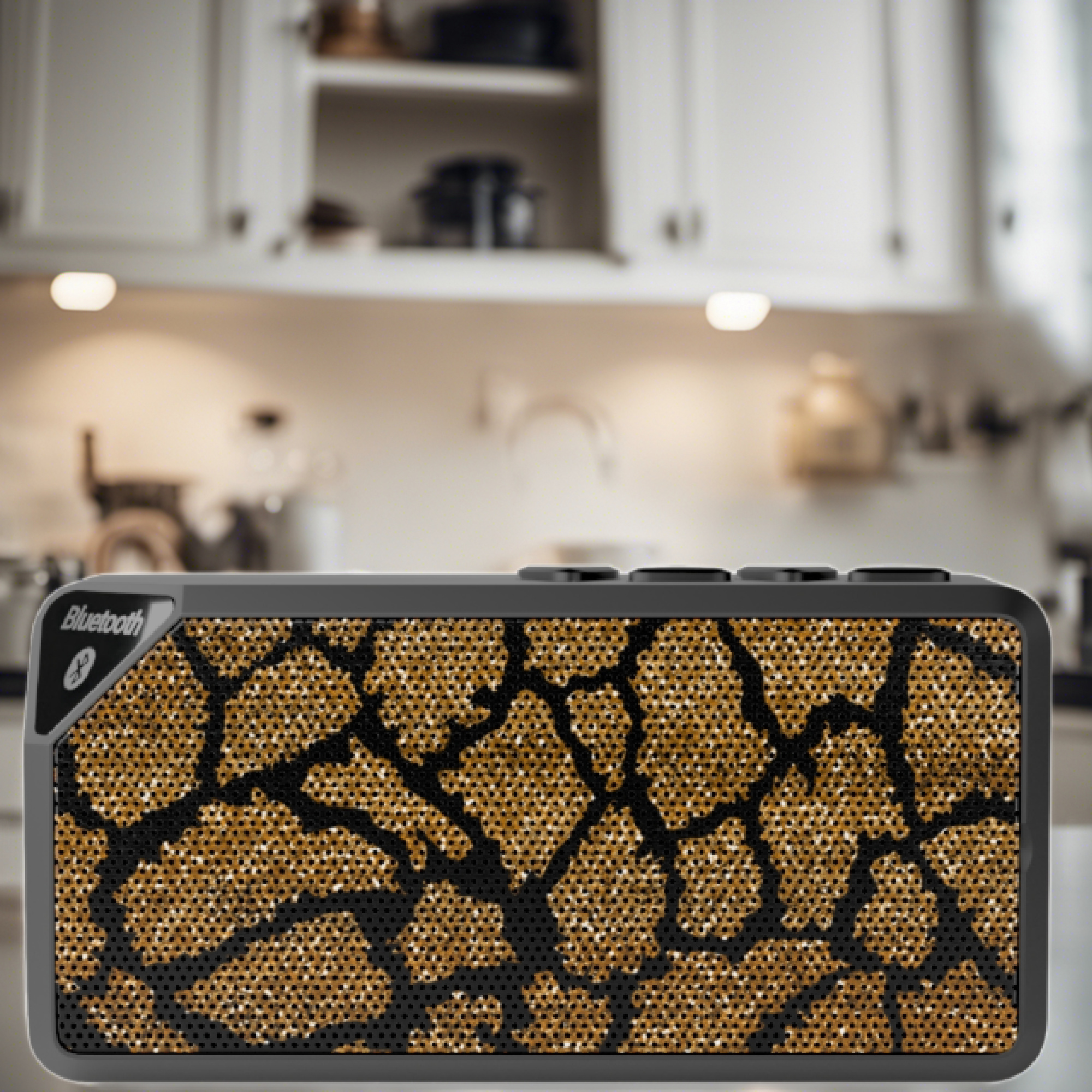 Portable Jabba Bluetooth Speaker 4.25"x2.25" | Tiger Print Outdoor Audio