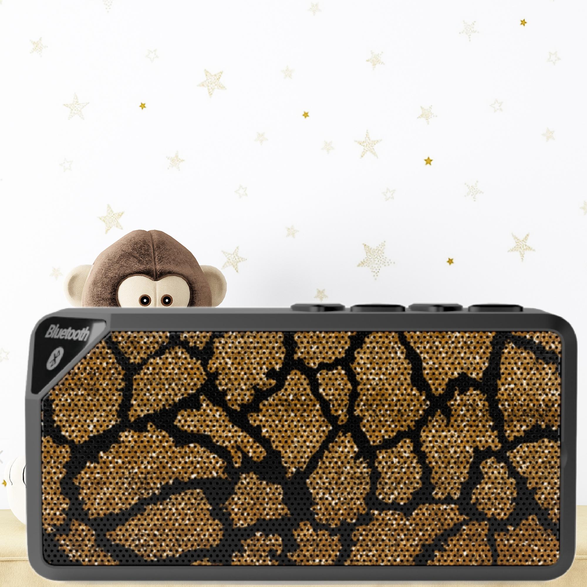 Portable Jabba Bluetooth Speaker 4.25"x2.25" | Tiger Print Outdoor Audio product thumbnail image
