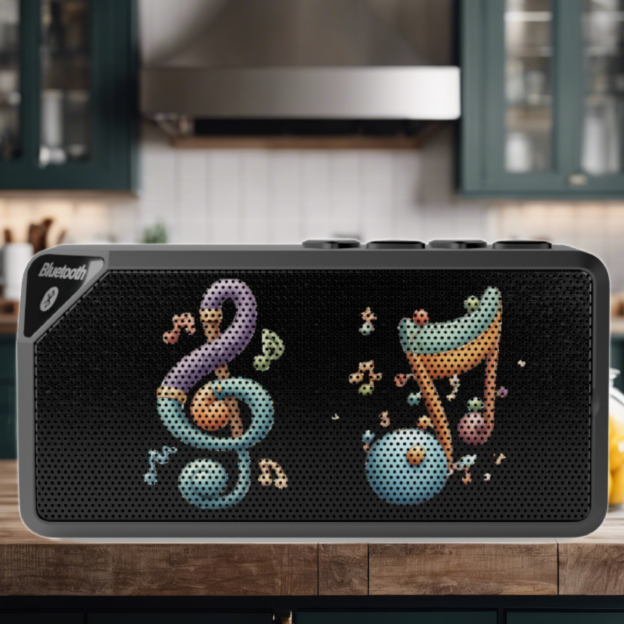 Portable Jabba Bluetooth Speaker 4.25"x2.25"| Cartoon Musical Notes product thumbnail image Portable Jabba Bluetooth Speaker 4.25"x2.25"| Cartoon Musical Notes product thumbnail image