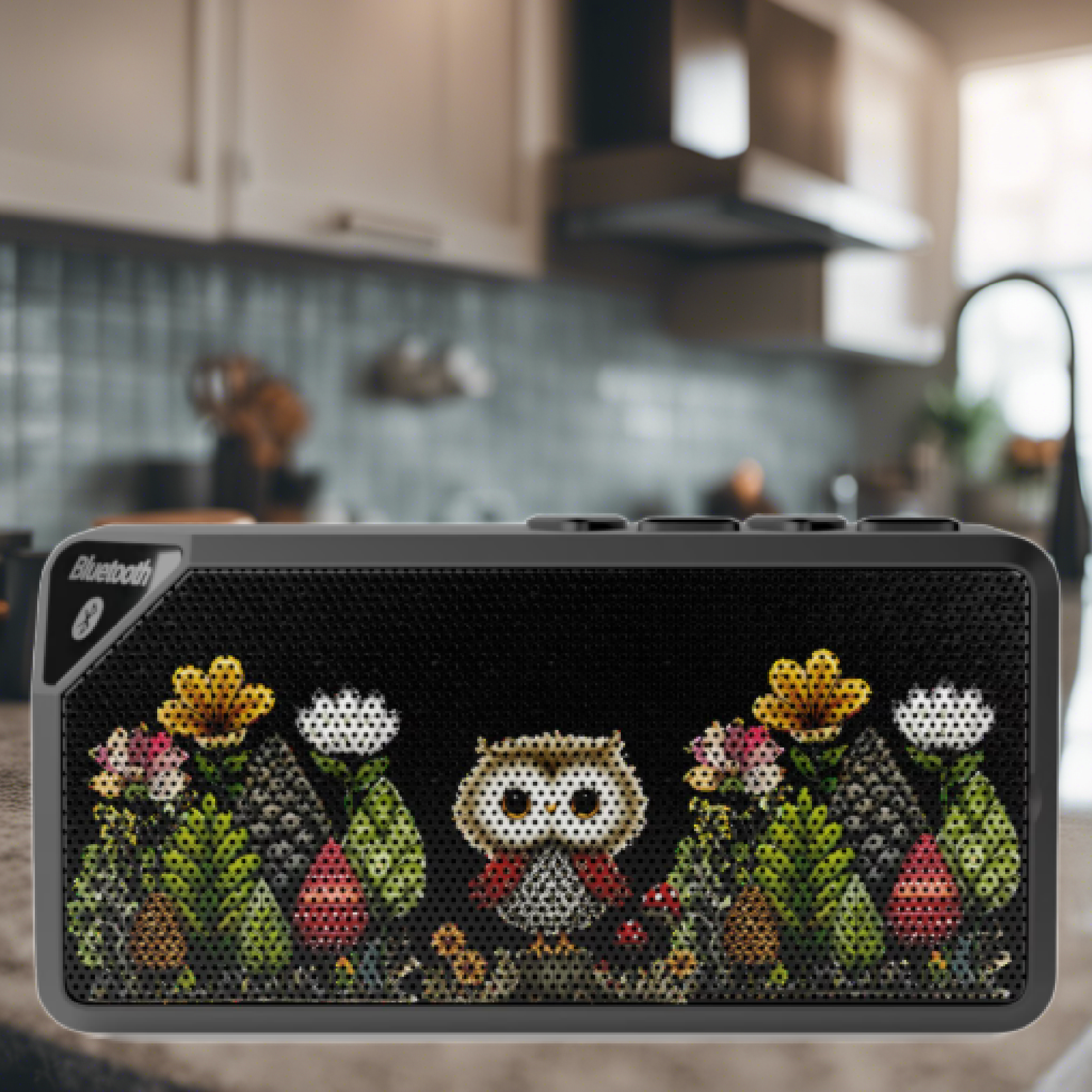 Bluetooth Jabba Speaker 4.25"x2.25" | Woodland Owl Floral Forest Design product thumbnail image Bluetooth Jabba Speaker 4.25"x2.25" | Woodland Owl Floral Forest Design product thumbnail image