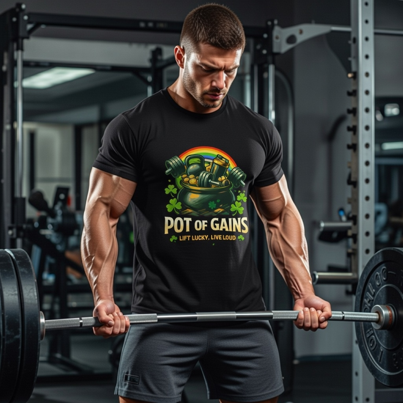 Pot of Gains Tee | St. Patrick’s Day Gym Shirt
