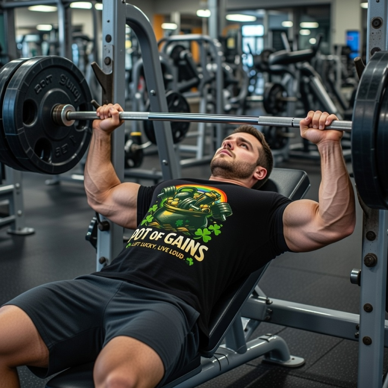 Pot of Gains Tee | St. Patrick’s Day Gym Shirt product thumbnail image