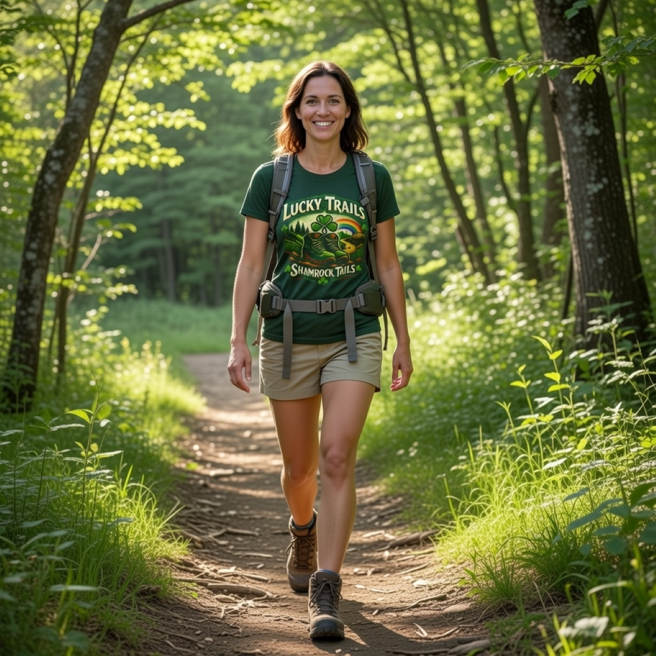 Lucky Trails – Shamrock Tails Tee | St. Patrick’s Day Hiking Shirt product thumbnail image Lucky Trails – Shamrock Tails Tee | St. Patrick’s Day Hiking Shirt product thumbnail image
