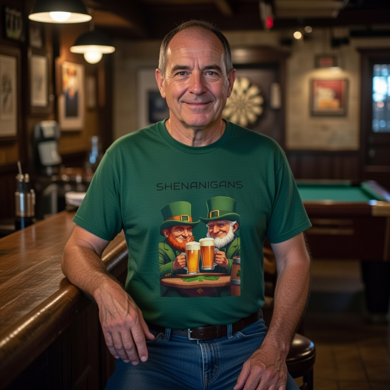 Shenanigans St. Patrick’s Day Shirt – Funny Leprechaun Beer Graphic Tee product thumbnail image