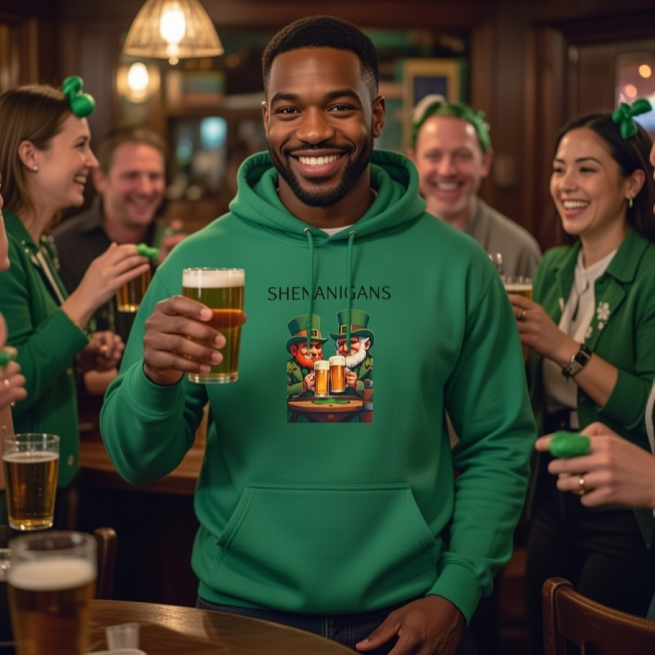 Shenanigans St. Patrick’s Day Hoodie – Funny Leprechaun Graphic Pullover