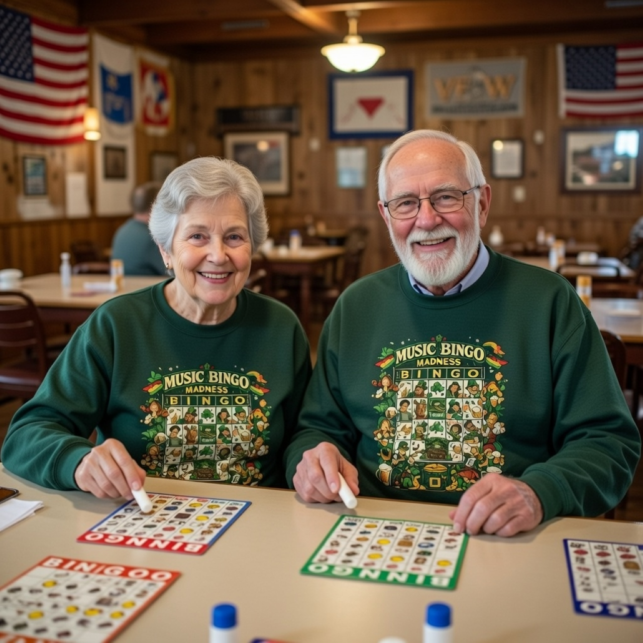 Music Bingo Madness Sweatshirt – Vintage-Inspired St. Patrick’s Day Graphic Pullover