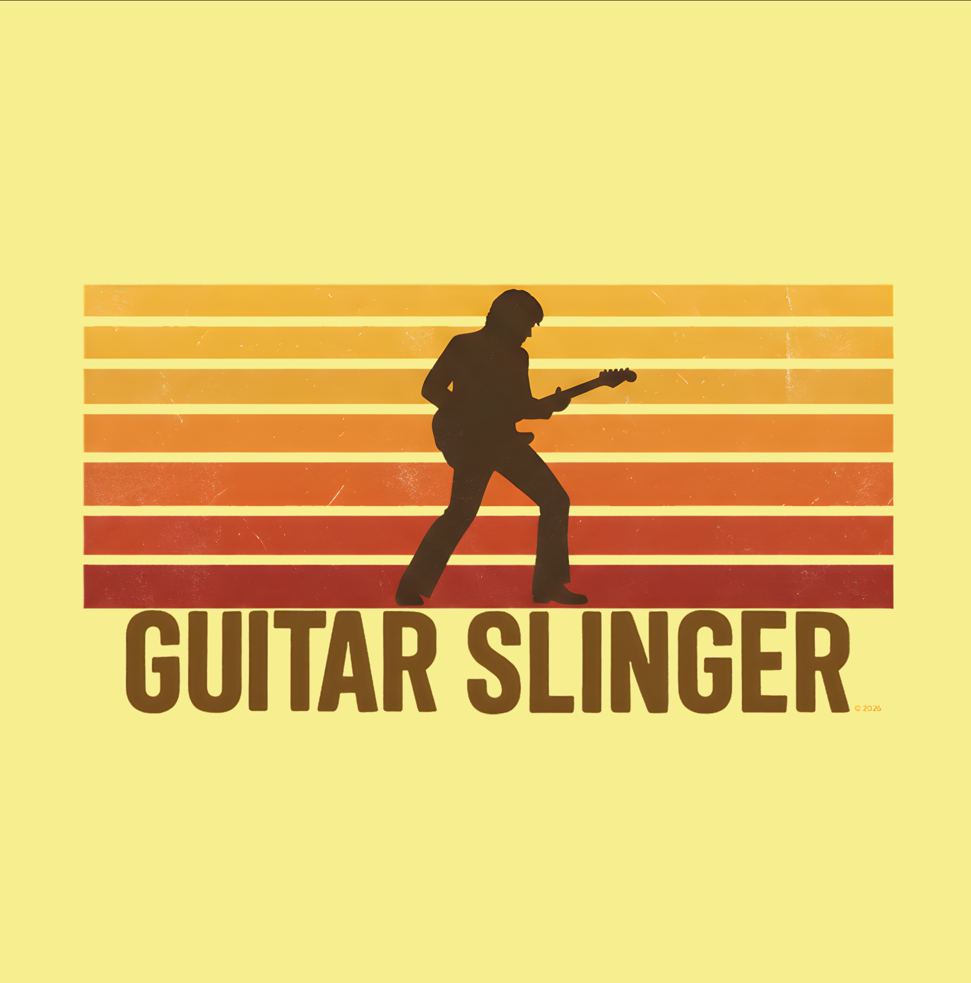 "Guitar Slinger" T-Shirt — Vintage Vibe Electric Guitar Tee for Musicians product thumbnail image