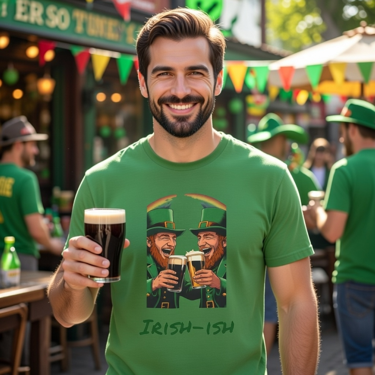 Irish-ish St. Patrick’s Day Shirt – Funny Leprechaun Beer Graphic Tee product thumbnail image Irish-ish St. Patrick’s Day Shirt – Funny Leprechaun Beer Graphic Tee product thumbnail image