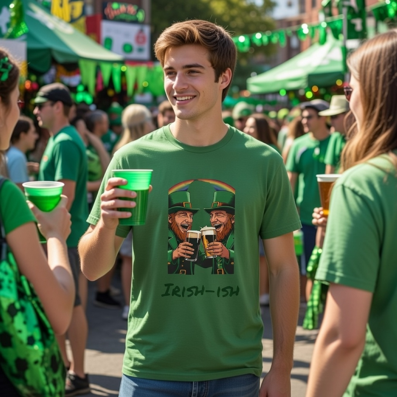 Irish-ish St. Patrick’s Day Shirt – Funny Leprechaun Beer Graphic Tee