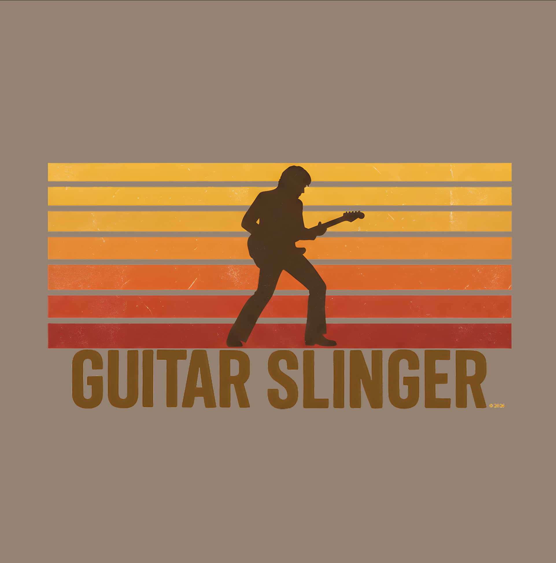 "Guitar Slinger" T-Shirt — Vintage Vibe Electric Guitar Tee for Musicians product thumbnail image