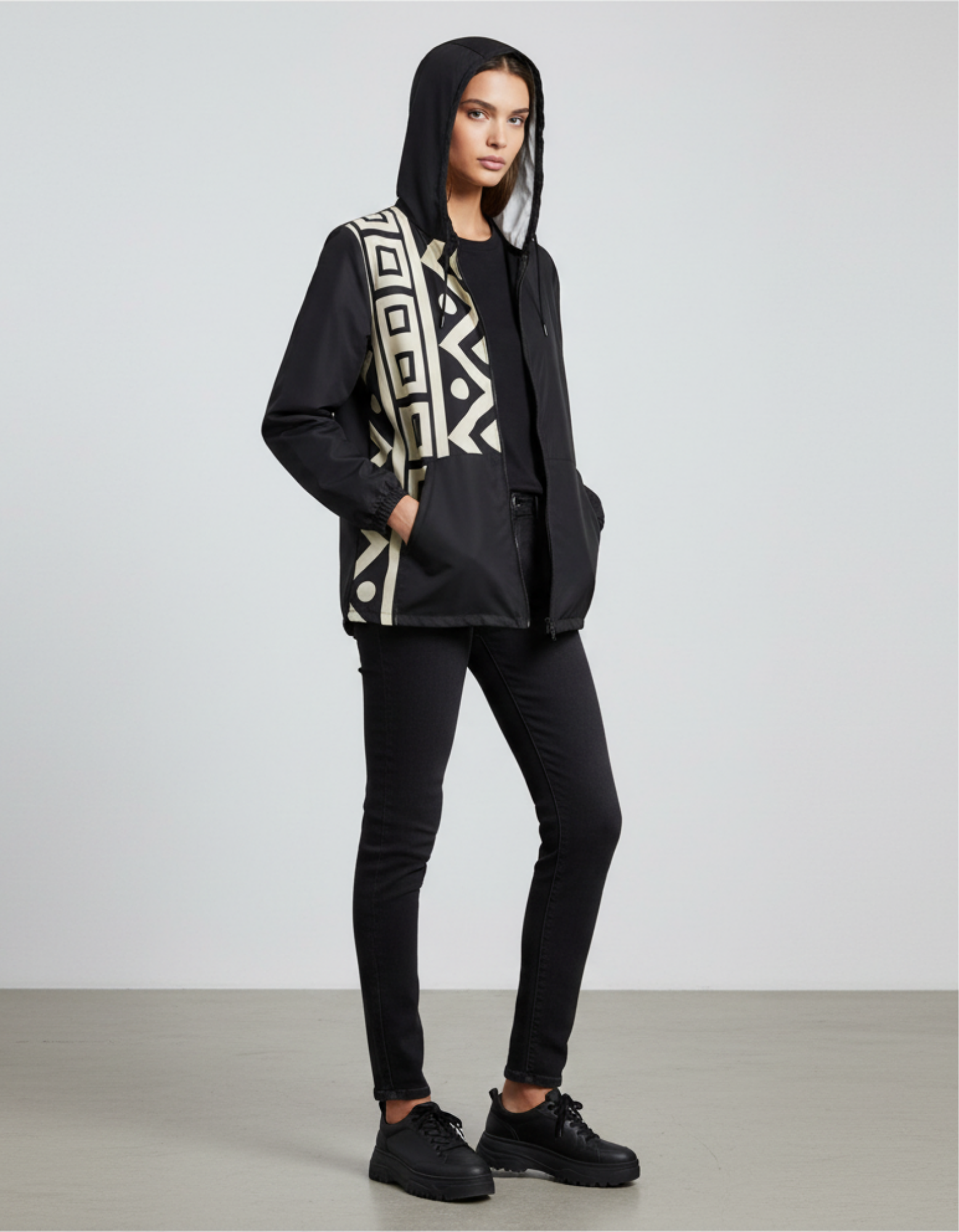 Tribal Black Windbreaker Jacket product thumbnail image Tribal Black Windbreaker Jacket product thumbnail image