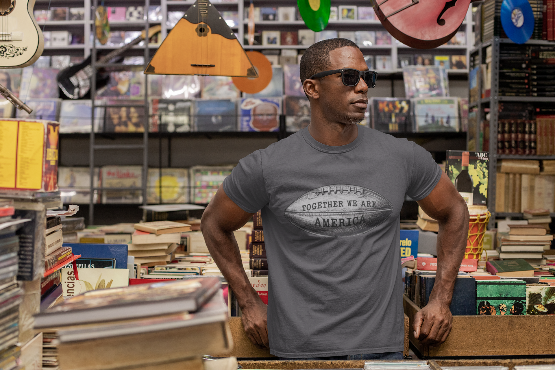 Together We Are America Football T-Shirt product thumbnail image