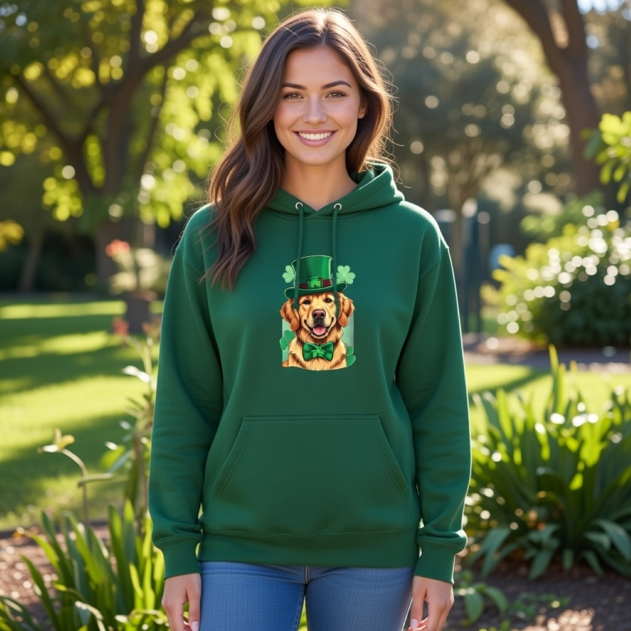 Golden Retriever Hoodie – St. Patrick’s Day Dog Hoodie | Lucky Pup Edition product thumbnail image Golden Retriever Hoodie – St. Patrick’s Day Dog Hoodie | Lucky Pup Edition product thumbnail image