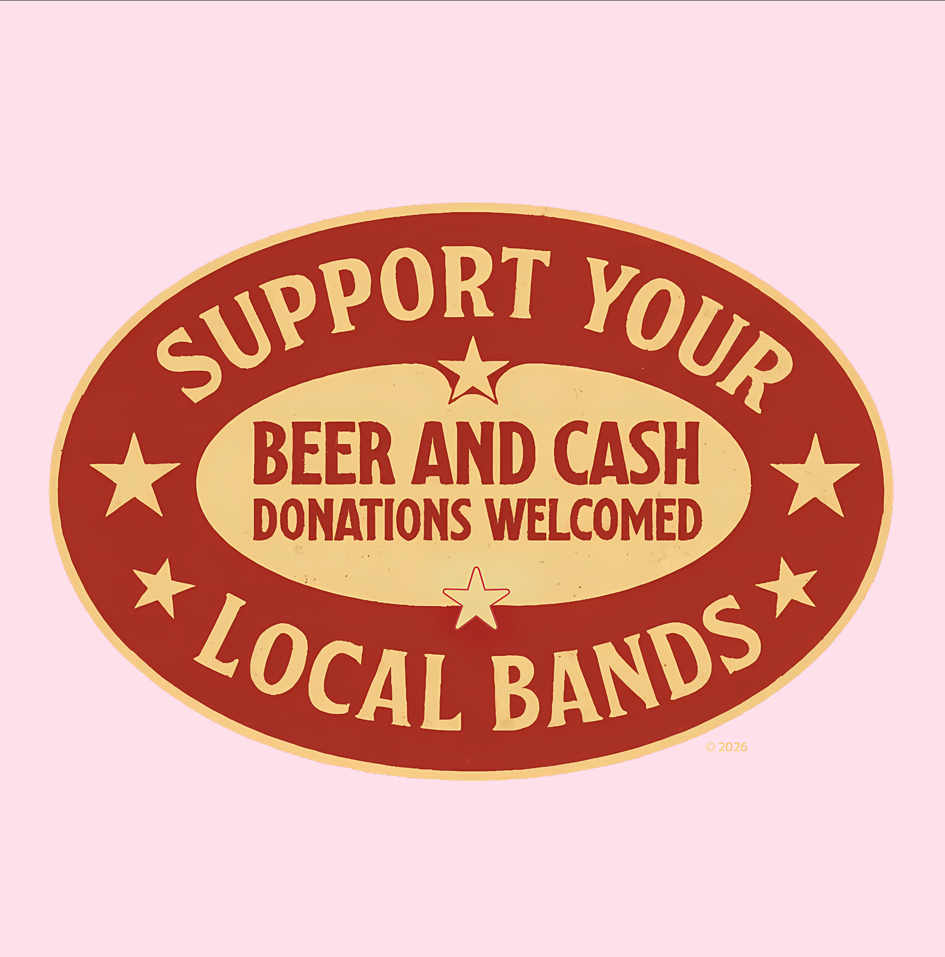 "Support Your Local Bands" Tee — Cash & Beer Donations Welcomed Retro Music Shirt product thumbnail image "Support Your Local Bands" Tee — Cash & Beer Donations Welcomed Retro Music Shirt product thumbnail image