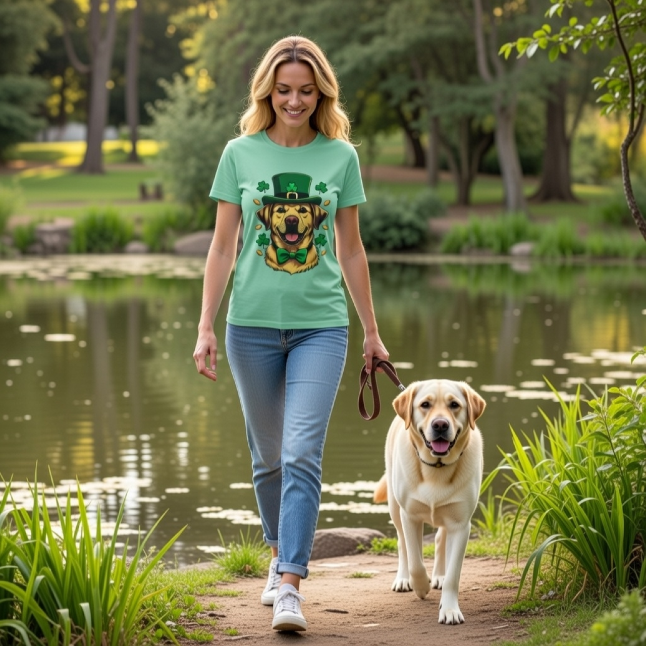 Yellow Lab Men’s St. Patrick’s Day Shirt – Lucky Dog Tee product thumbnail image Yellow Lab Men’s St. Patrick’s Day Shirt – Lucky Dog Tee product thumbnail image