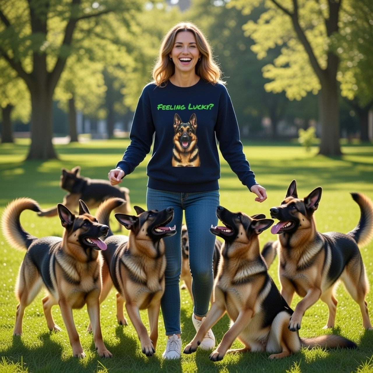 Feeling Lucky? German Shepherd Sweatshirt – Cozy Dog Lover Hoodie product thumbnail image