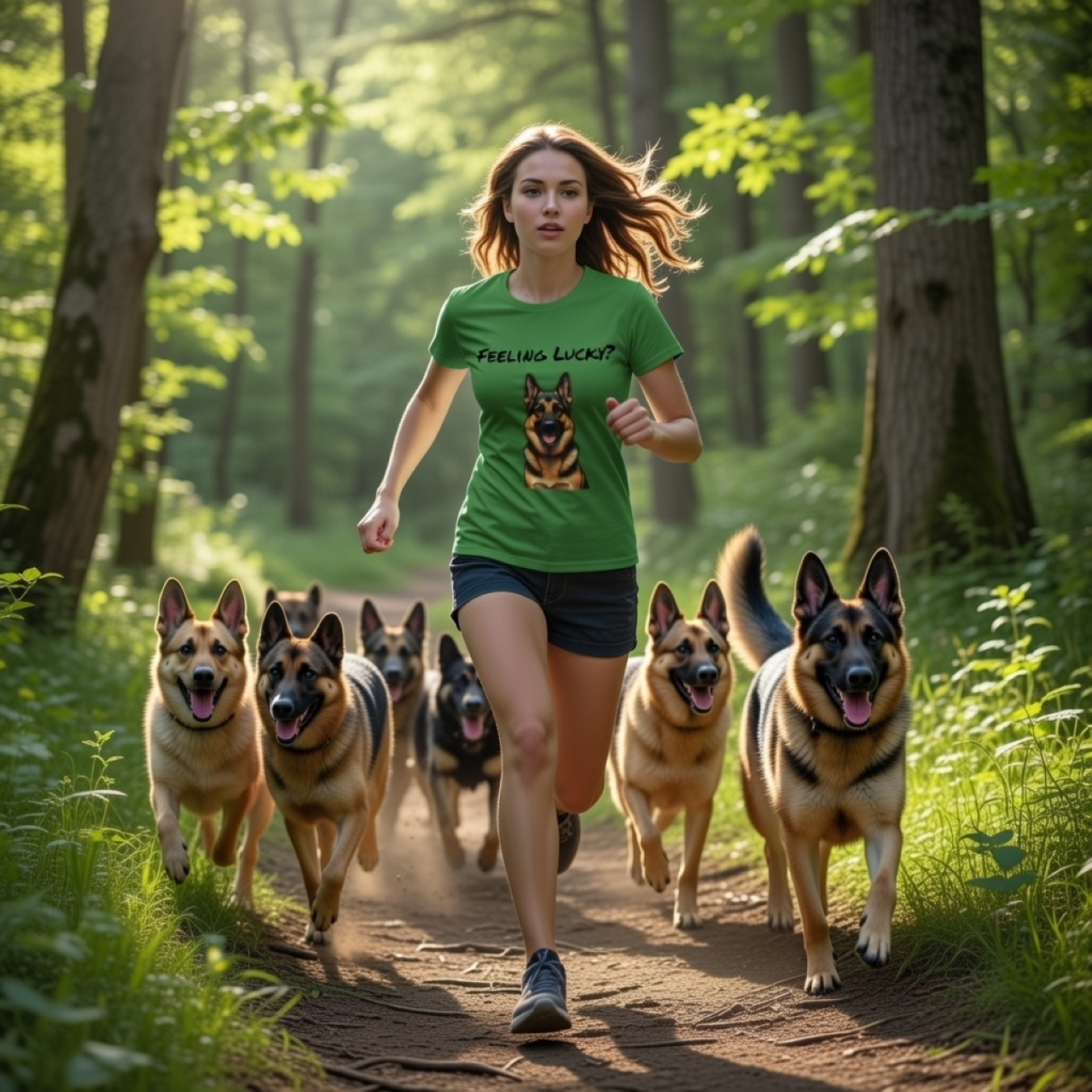 Feeling Lucky? German Shepherd Shirt – Funny Dog Graphic Tee