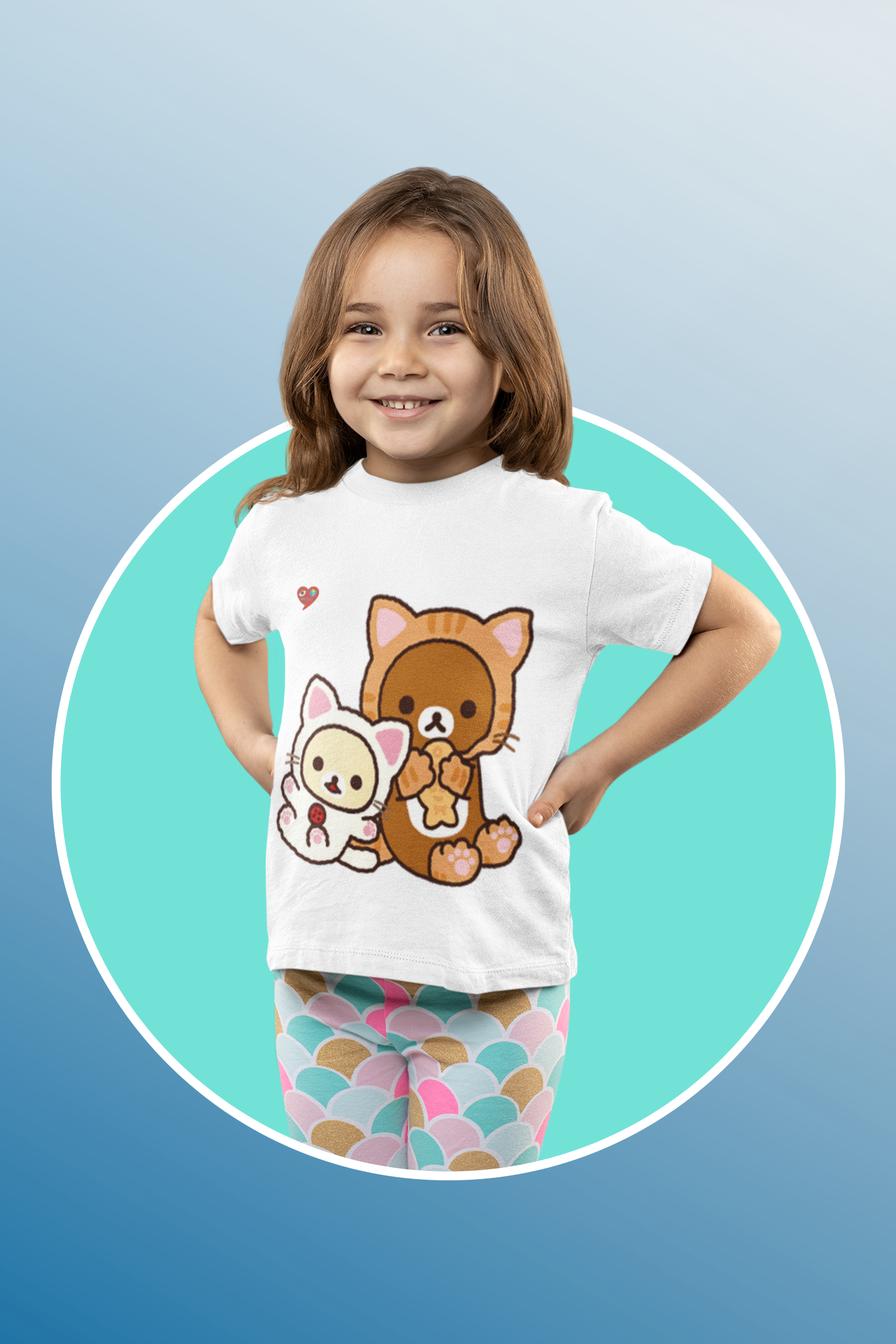Kids Tee — Cute Bear and Bunny Pair Graphic product thumbnail image Kids Tee — Cute Bear and Bunny Pair Graphic product thumbnail image