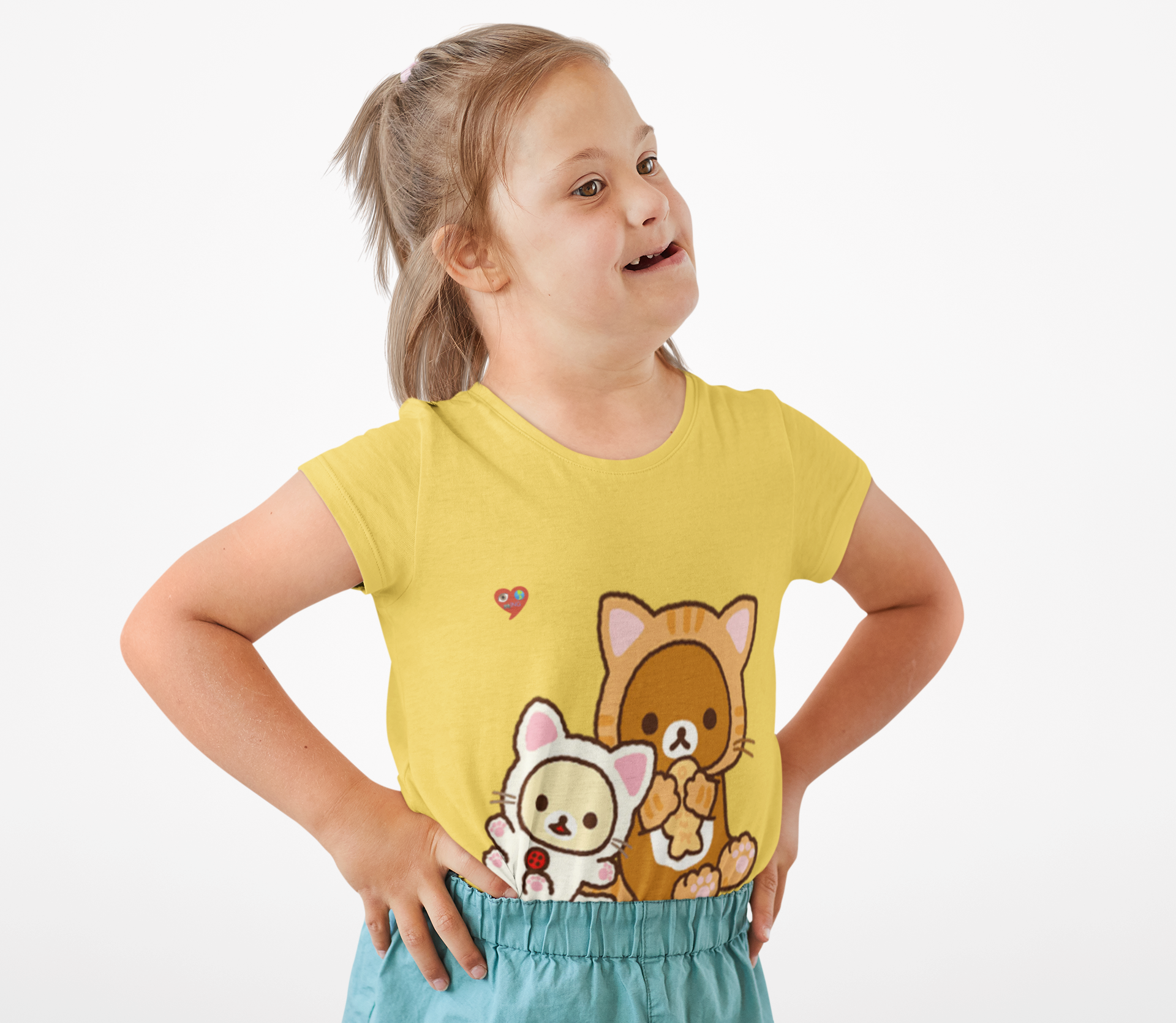 Kids Tee — Cute Bear and Bunny Pair Graphic product thumbnail image Kids Tee — Cute Bear and Bunny Pair Graphic product thumbnail image