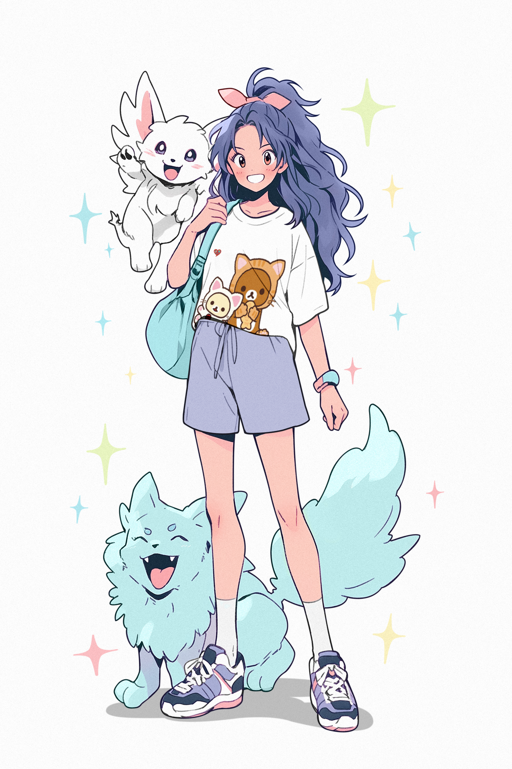 Kids Tee — Cute Bear and Bunny Pair Graphic product thumbnail image