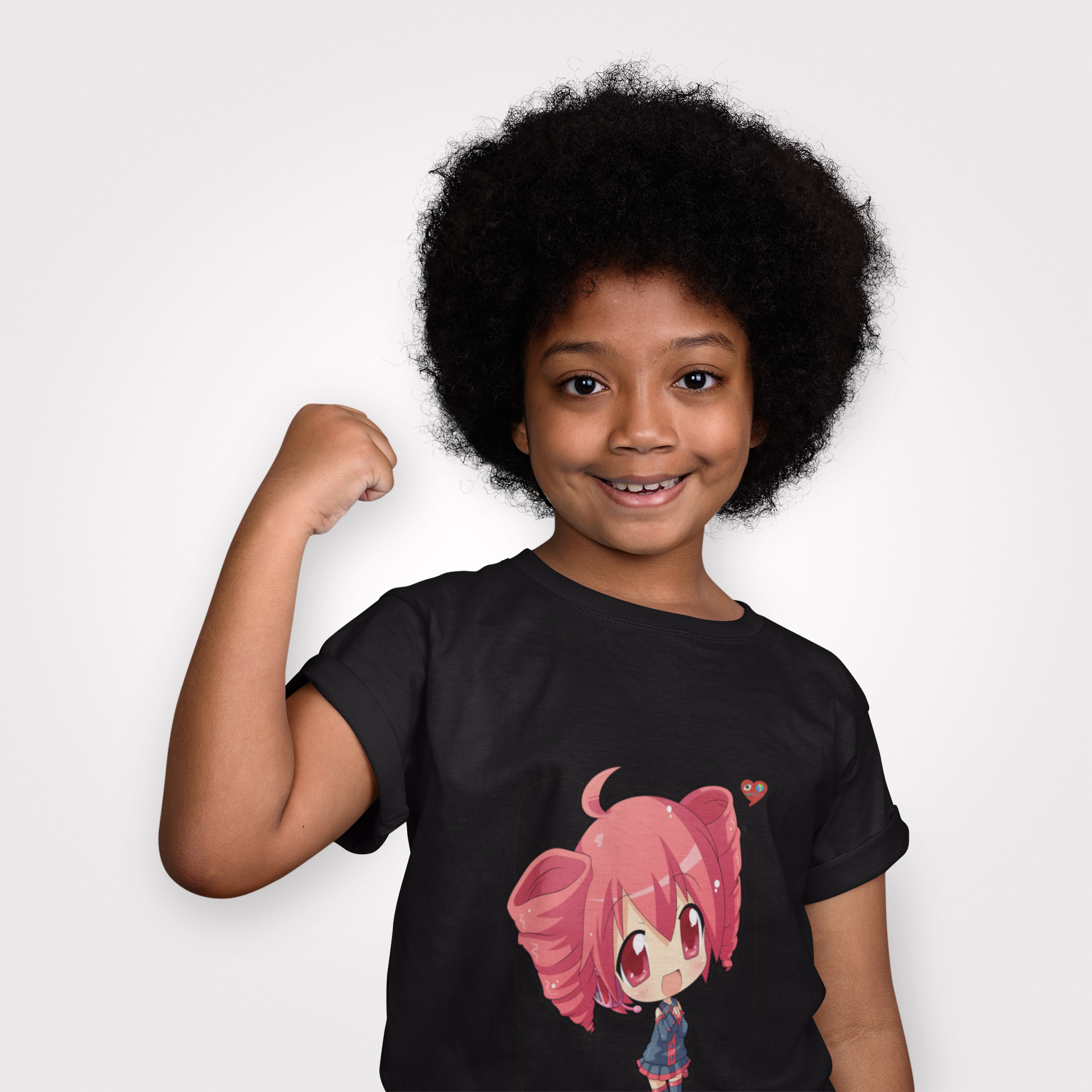 Kids Tee — Cute Red-Haired Chibi Girl Anime Shirt product thumbnail image
